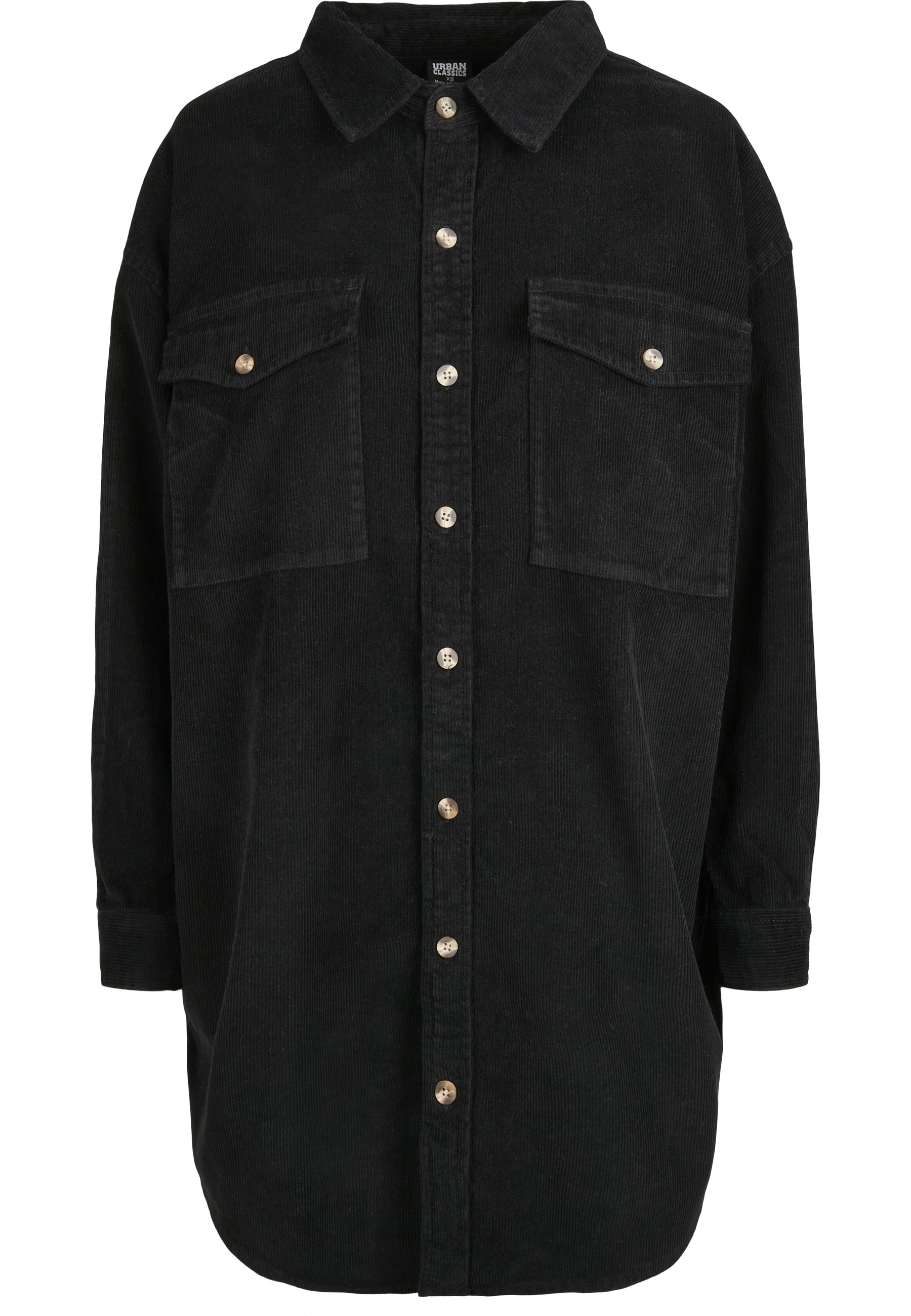 URBAN CLASSICS Hemdbluse "Urban Classics Damen Ladies Long Corduroy Overshirt"