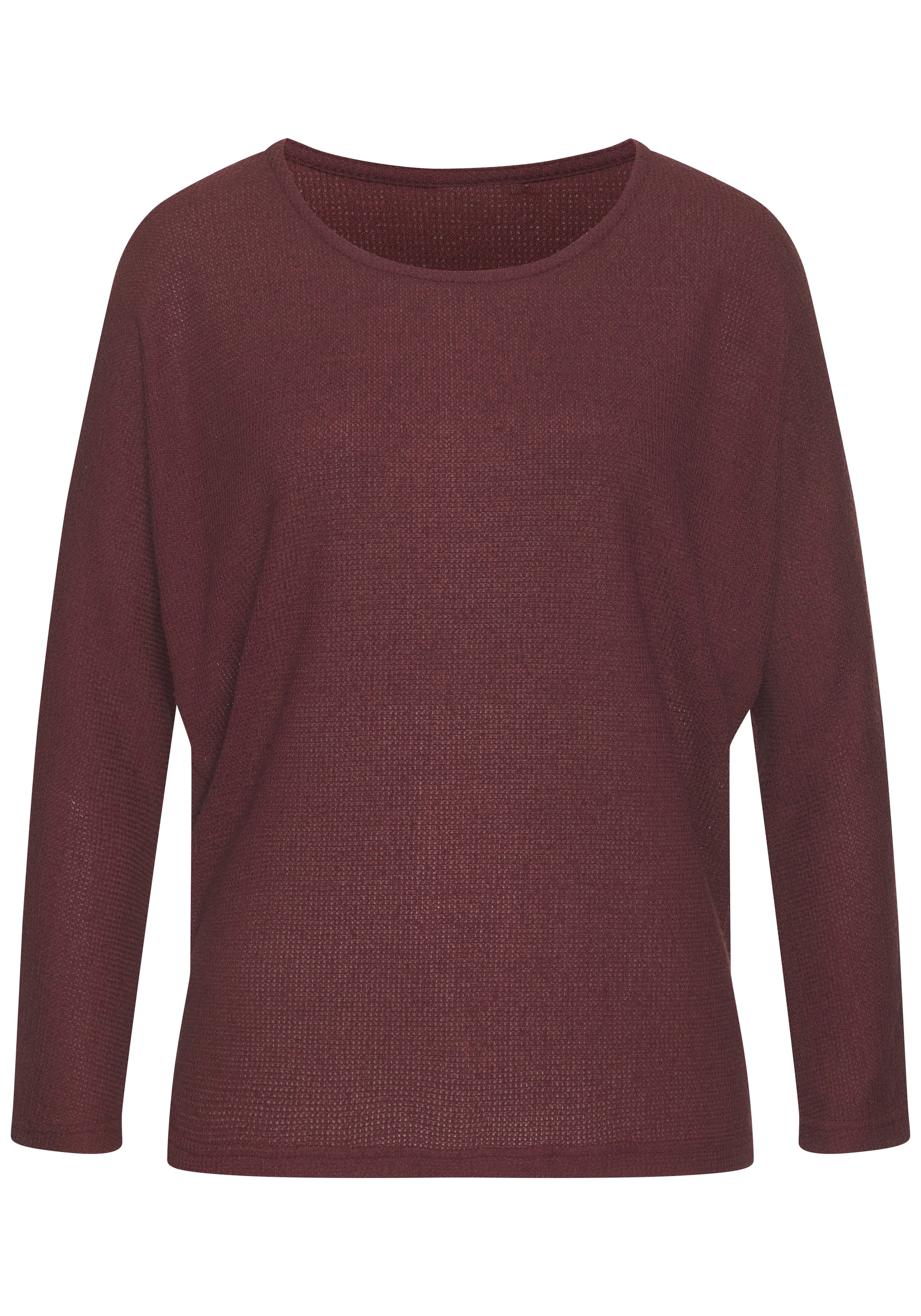 Vivance Langarmshirt »aus flauschigem Strick«, aus bügelfreier Qualität
