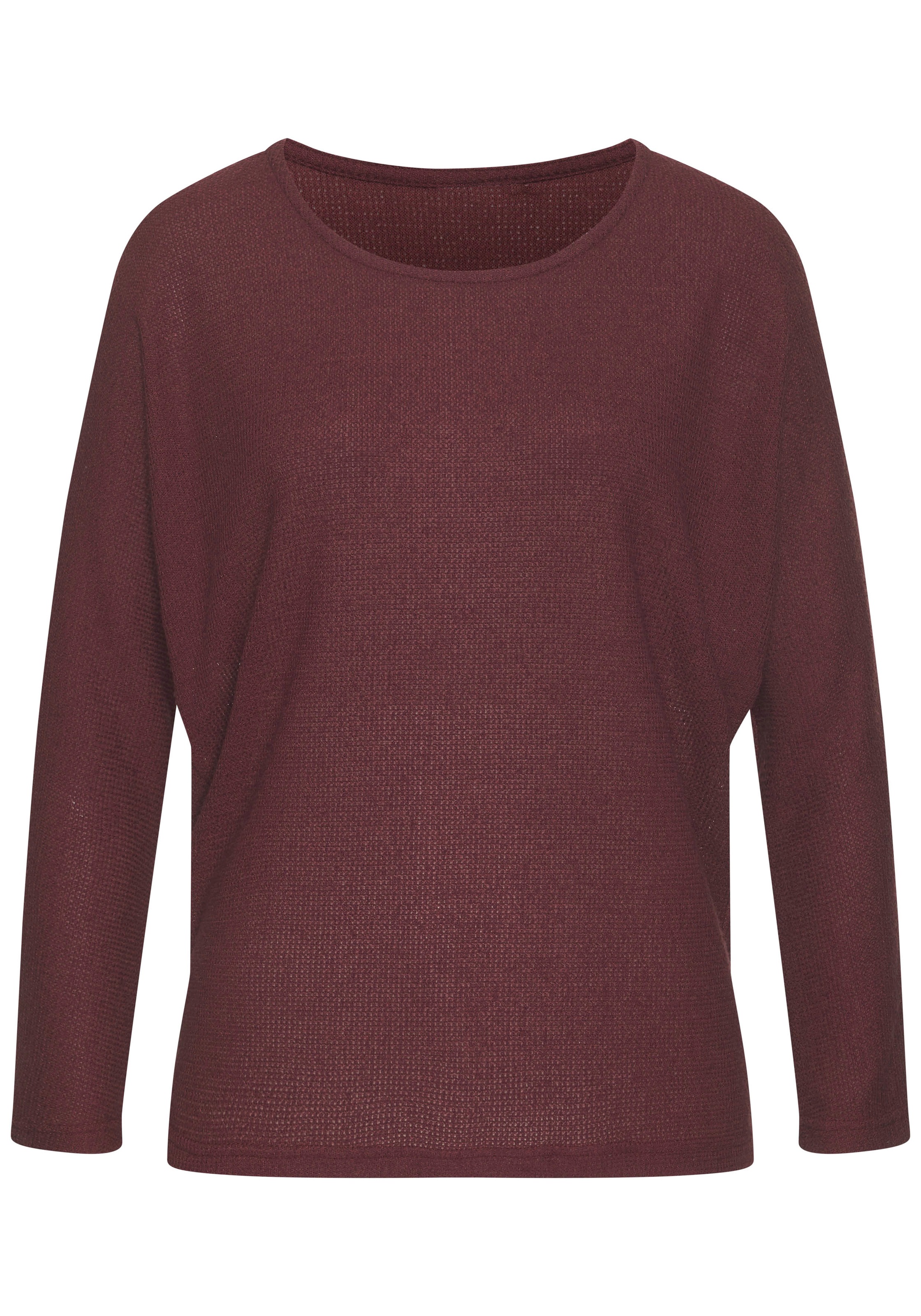 Vivance Langarmshirt "aus flauschigem Strick", aus bügelfreier Qualität günstig online kaufen