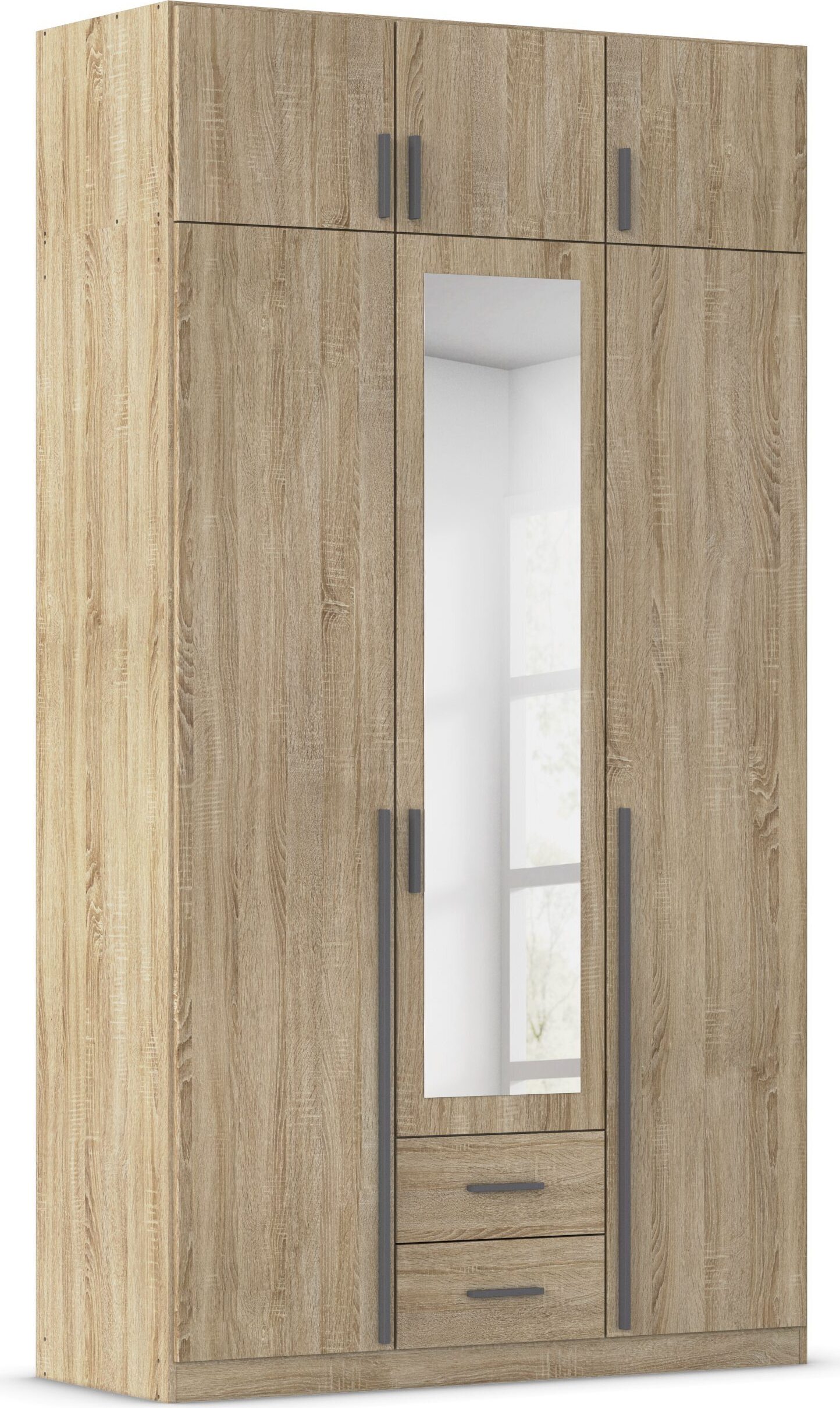 rauch Kleiderschrank "Schrank Garderobe Wäscheschrank GAMMA in 4 Breiten 91-226 cm" 3 verschiedene Ausstattungen BASIC/CLASSIC/PREMIUM (inkl. SOFT-CLOSE), mit Schubladen und Schrankaufsatz sowie Spiegel MADE IN GERMANY