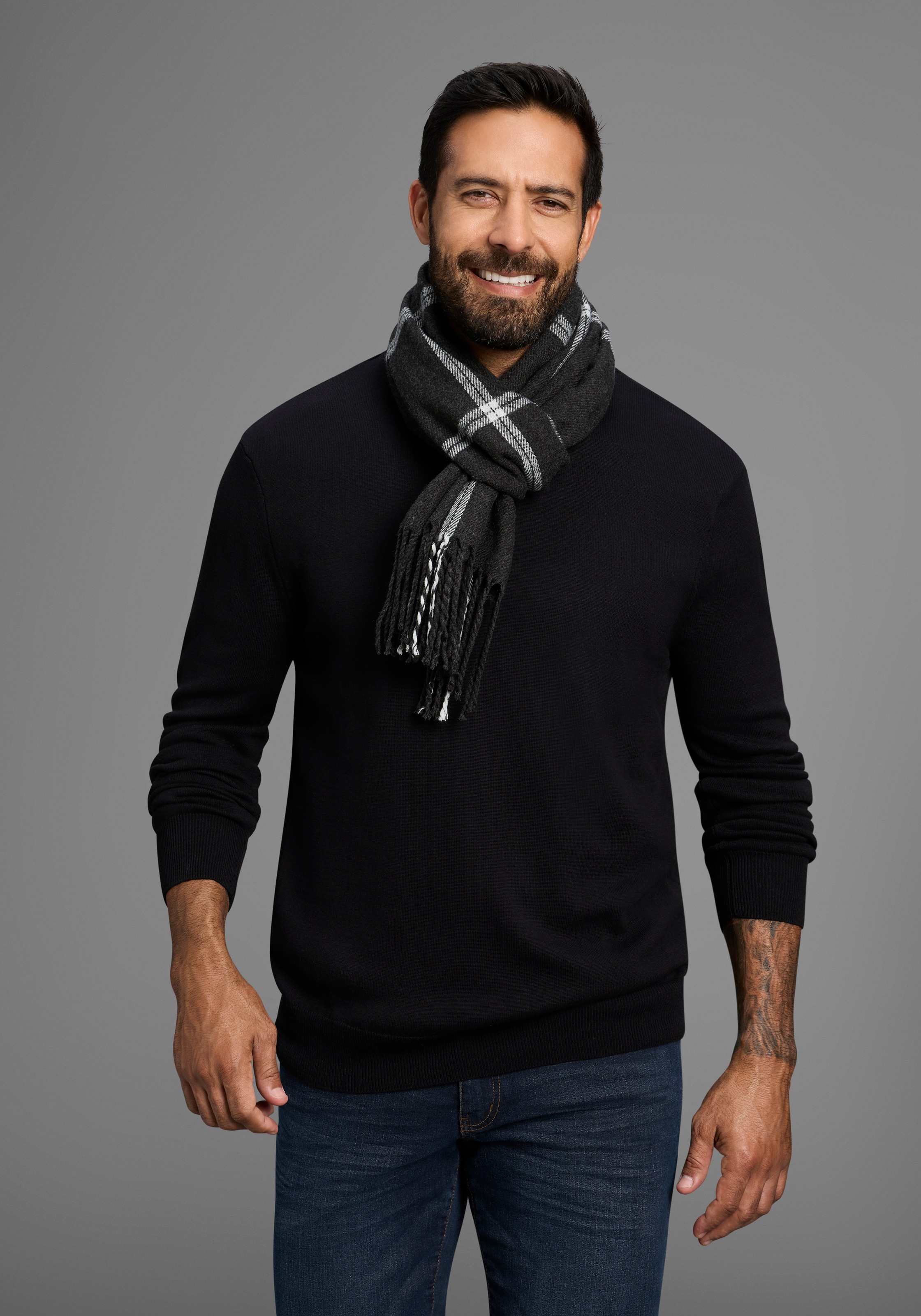 Mans World Schal, mit dezent-auffälligem Karomuster - NEW günstig online kaufen