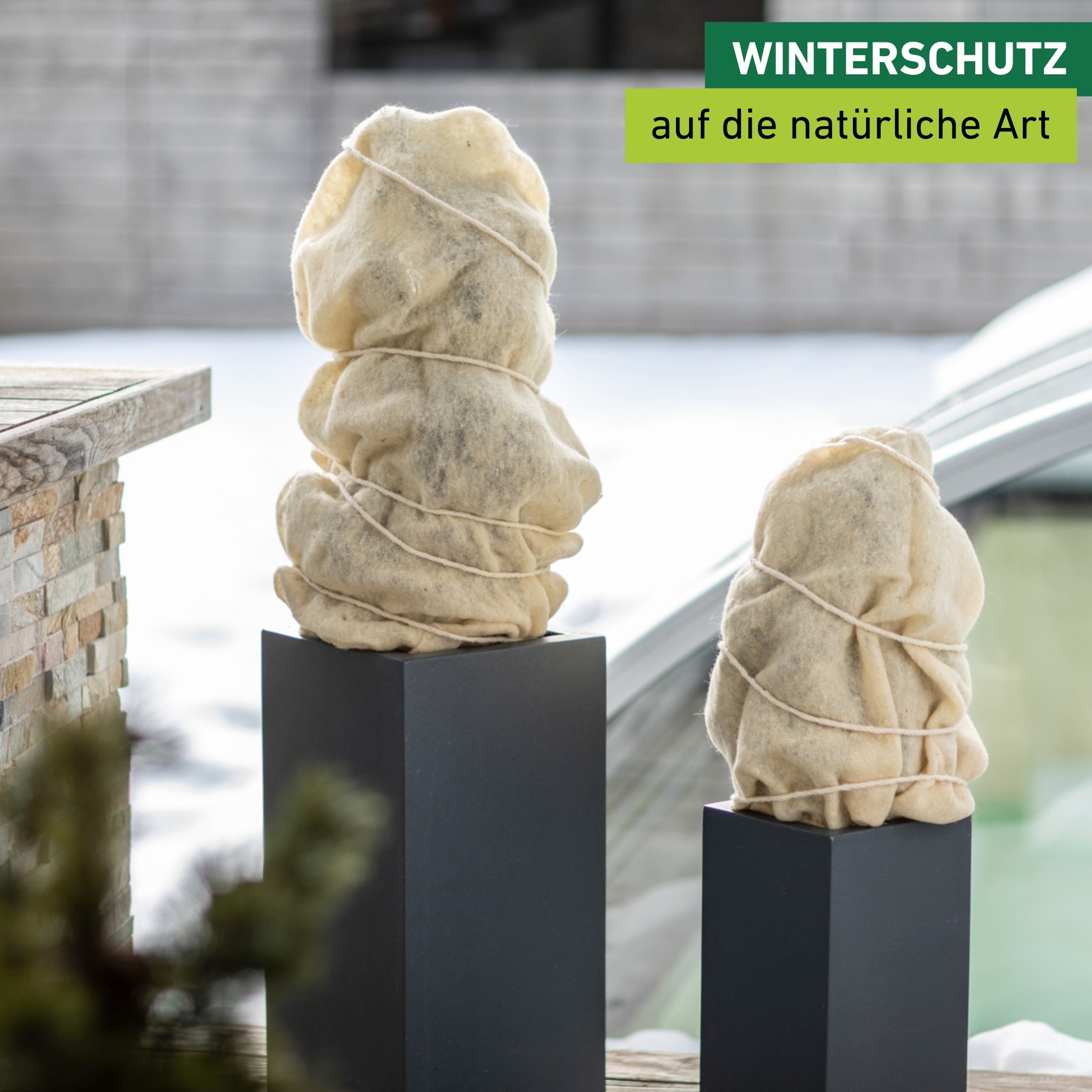 Windhager Winterschutzvlies »aus Schafswolle, Vliesdecke für Pflanzen« 1 Stk. tlg. Kälteschutz Matte gegen Wind und Frost, 2 x 1 m, 100 g/m², weiß