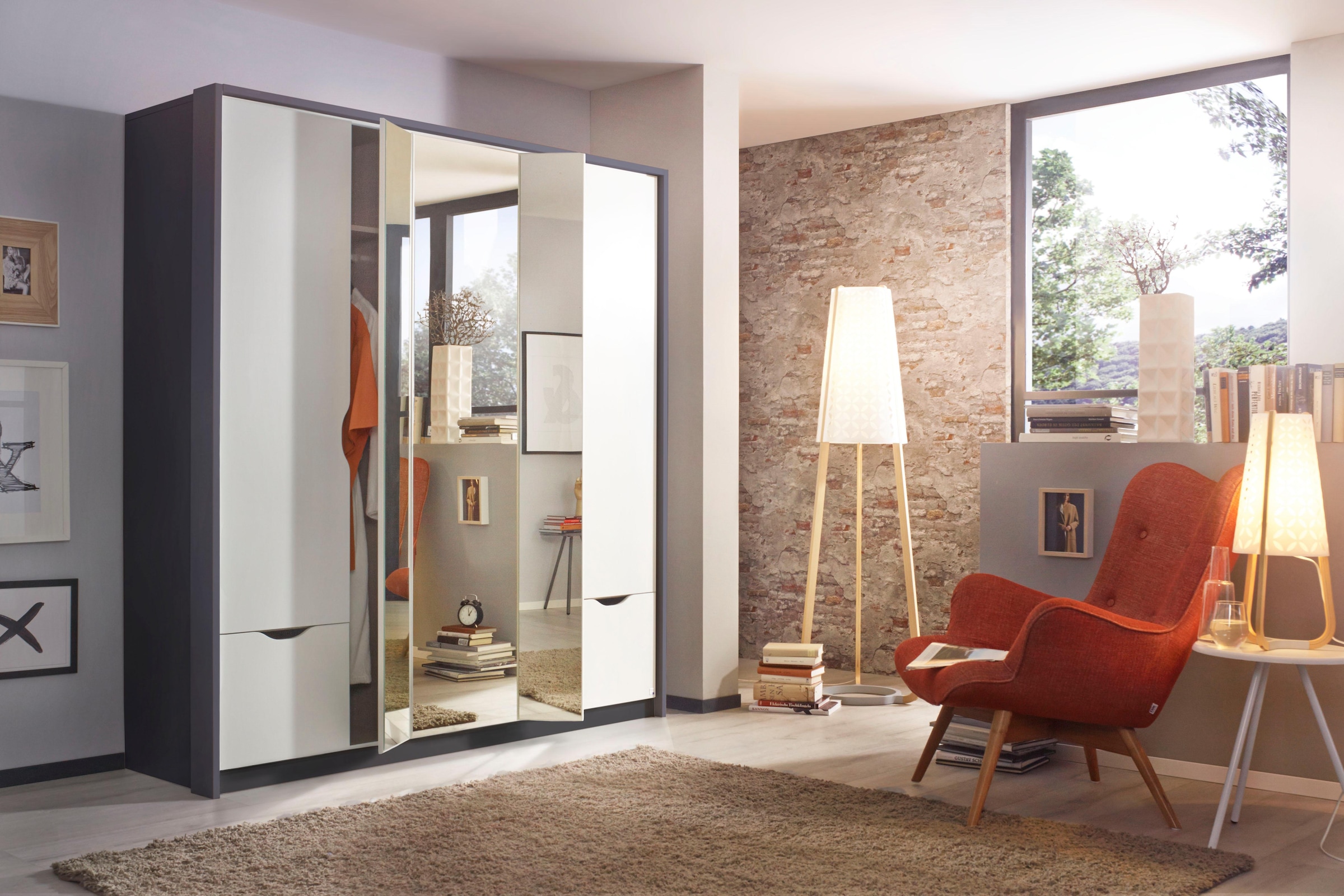rauch Kleiderschrank »Balance«, mit Klappspiegel