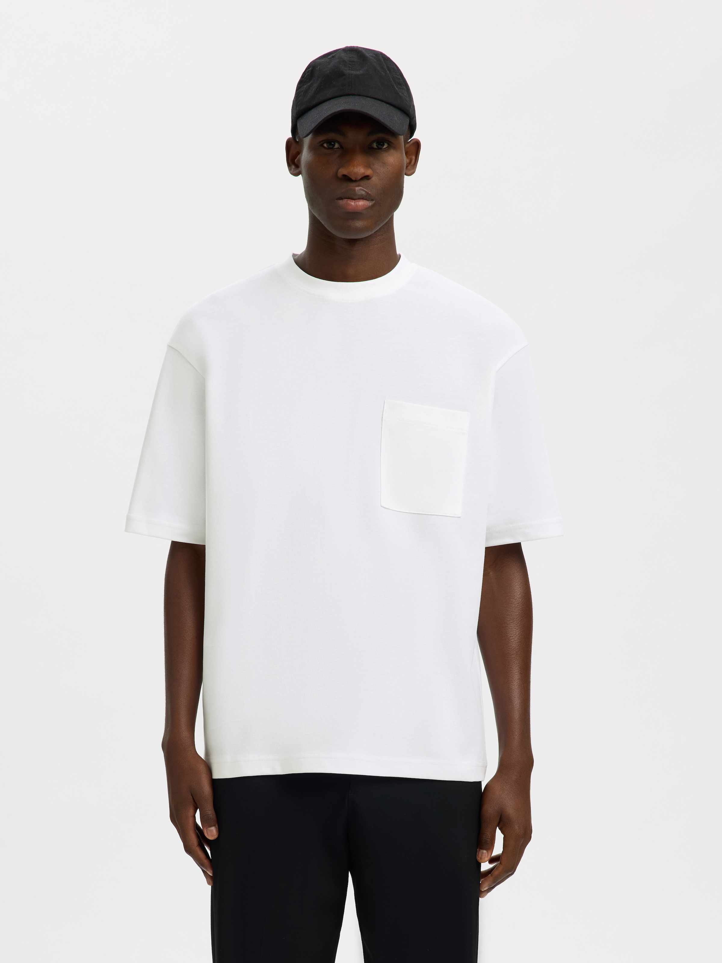 SELECTED T-Shirt »SLHLOOSEOSCAR POCKET SS TEE NOOS«