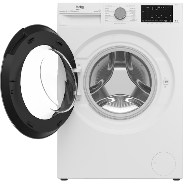 BEKO Waschmaschine, b300, B3WFU58415W1, 8 kg, 1400 U/min, SteamCure - 99%  allergenfrei auf Raten | BAUR