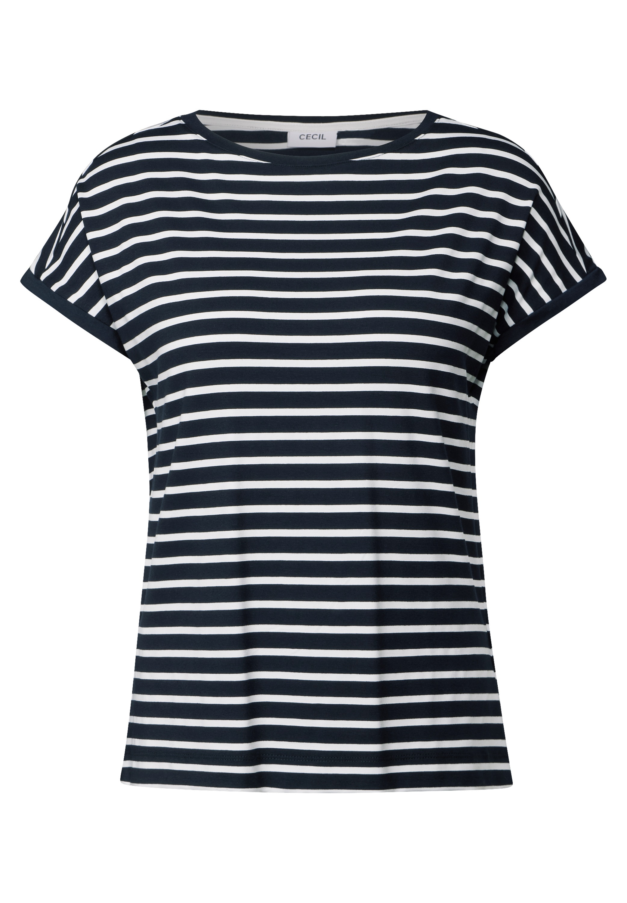 Cecil Rundhalsshirt, mit U-Boot-Ausschnitt
