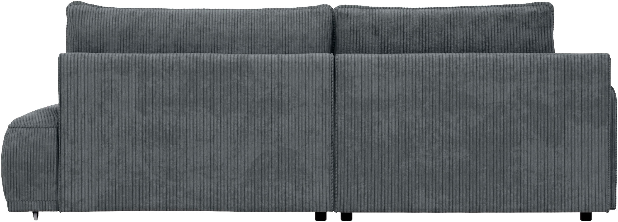 TRENDMANUFAKTUR Ecksofa »Fordon II, Schlafsofa mit Bettkasten, Couch in L-Form, Breite 250 cm«, in Cordstoff HYPER, dunkelgrau, Armlehne links
