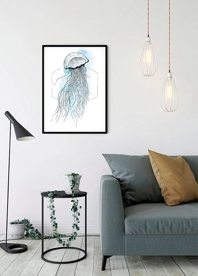 Komar Poster »Jellyfish St.), (1 Wohnzimmer Kinderzimmer, Schlafzimmer, | Watercolor«, Tiere, BAUR