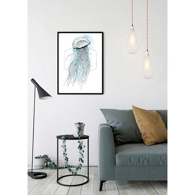 Komar Poster »Jellyfish Watercolor«, Tiere, (1 St.), Kinderzimmer,  Schlafzimmer, Wohnzimmer | BAUR