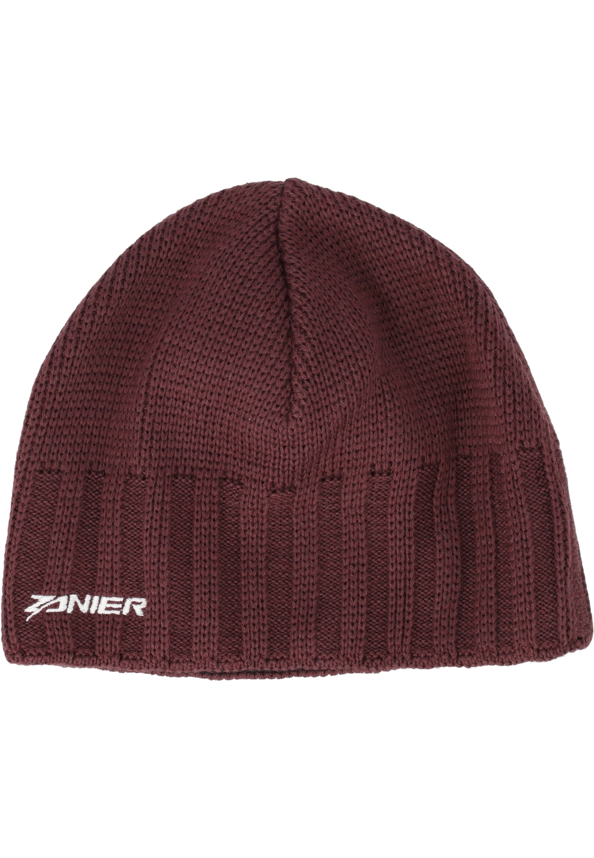 ZANIER Beanie "Isar UX"rot, unifarben, 50% Polyacryl, 50% Wolle, Mützen, mit wärmendem Strickmuster