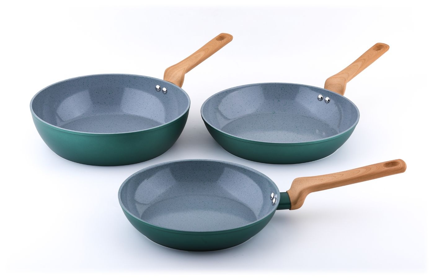 CS Koch-Systeme Bratpfanne "PURE, antihaftbeschichtet, grün" Aluminium 1 tlg. antihaftbeschichtet