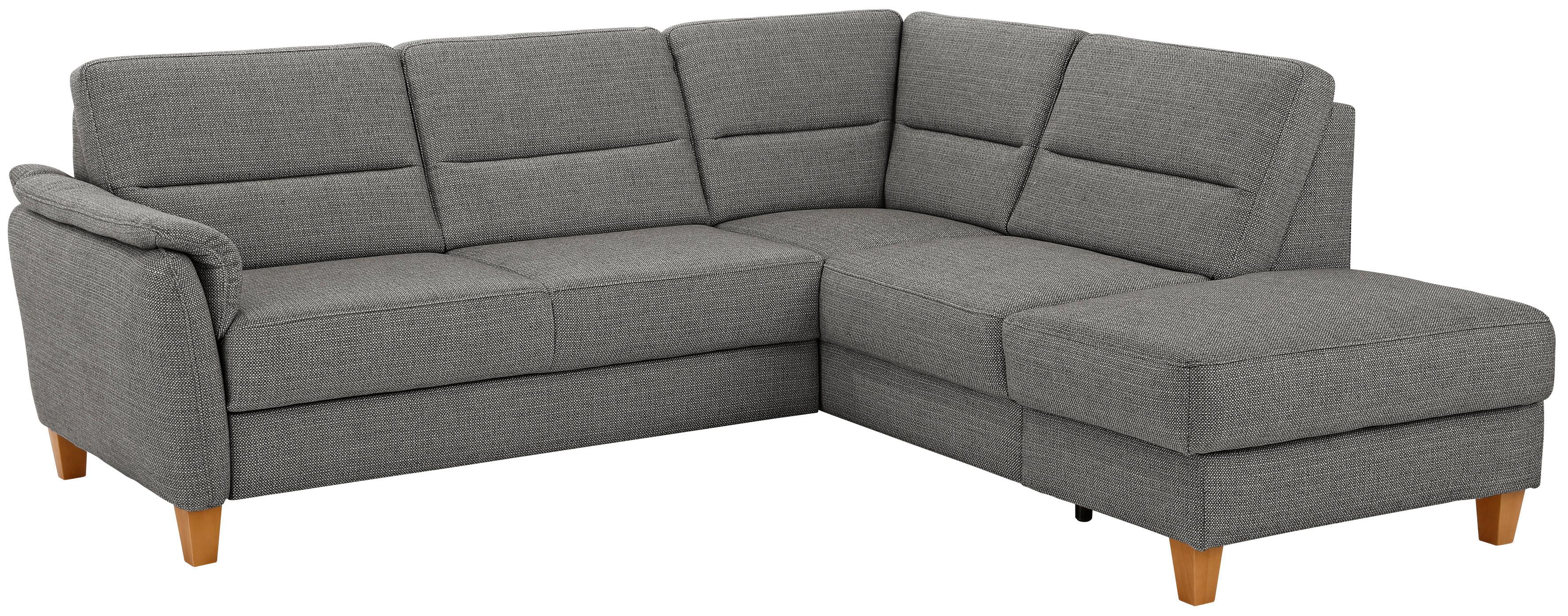 Home affaire Ecksofa "Palmera, L-Form, B: 236 cm, Bettfunktion & Bettkasten wählbar" Federkern-Polsterung, Sitzhöhe 48 cm, handgefertigt, stilvolles Design