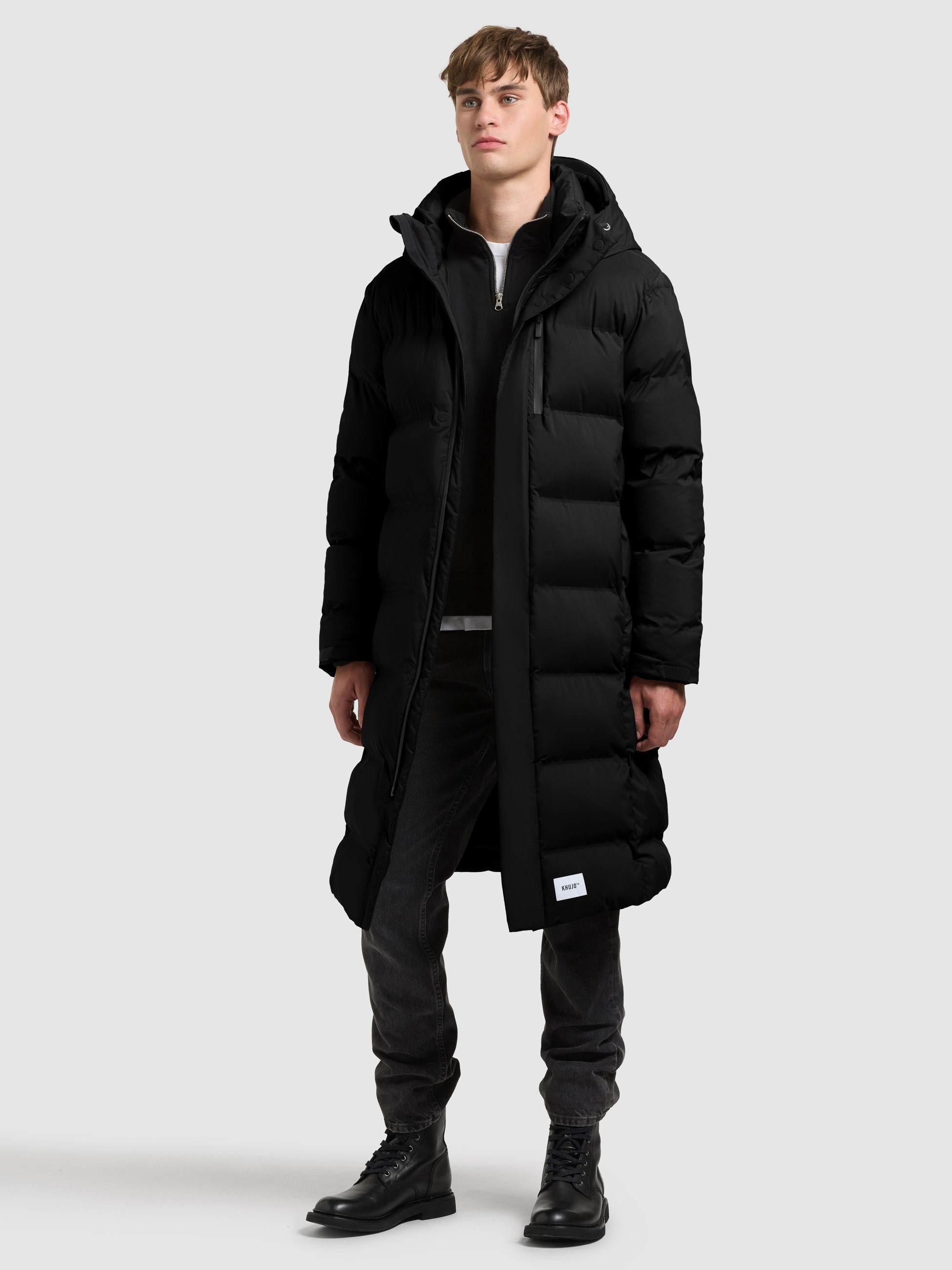 khujo Wintermantel »ERVIN« Reißverschlusstaschen, Ärmeltasche, 2 in 1 Optik