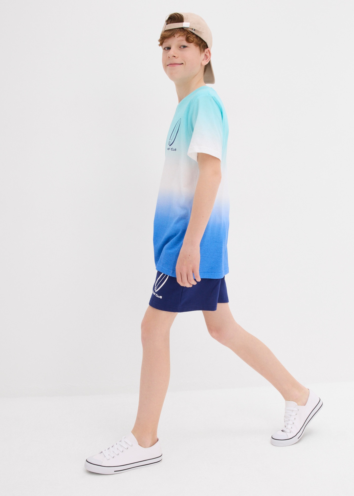 bonprix T-Shirt aus hautfreundlicher Baumwolle, Regular Fit, Kurzarm-Design