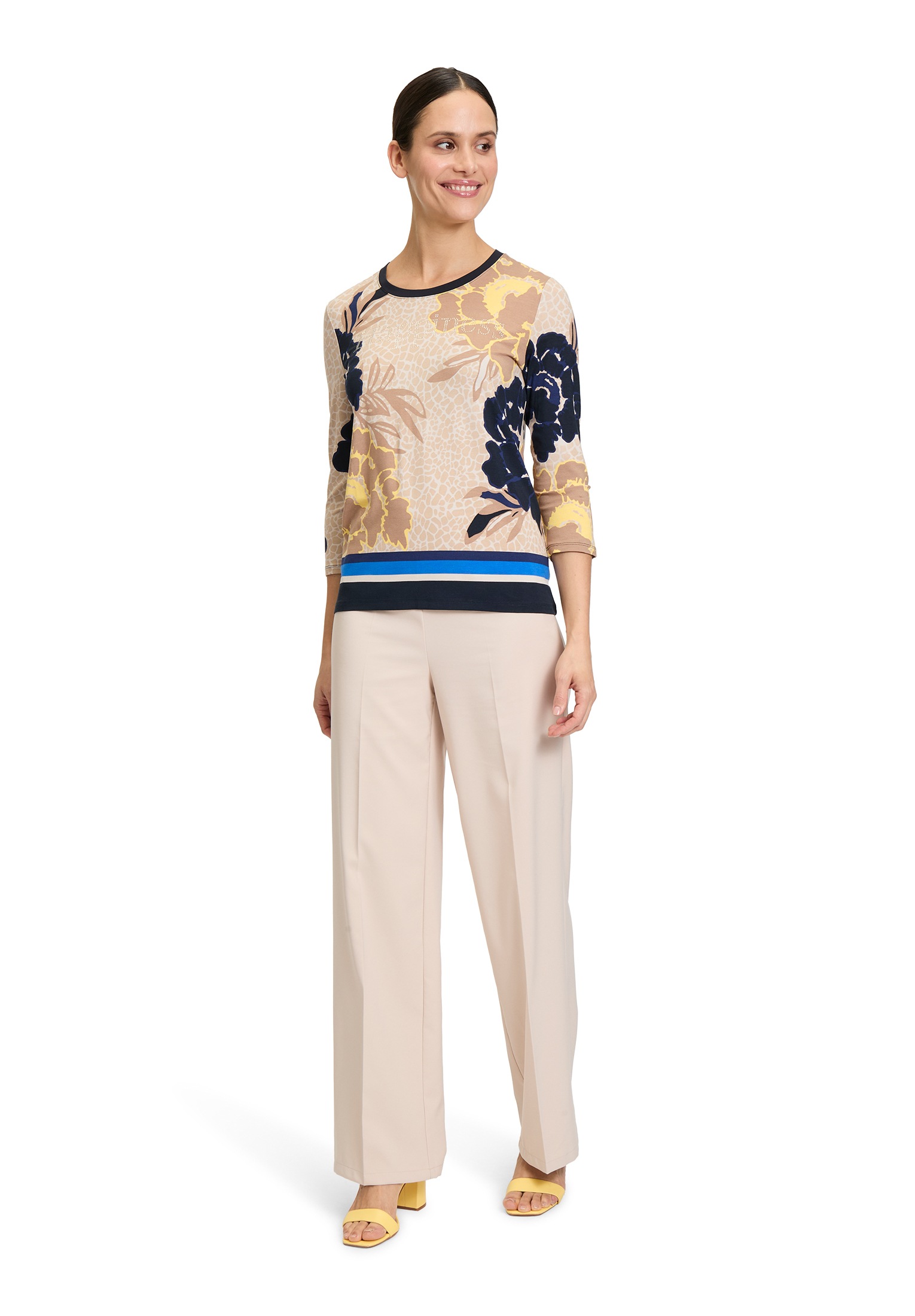Betty Barclay 3/4-Arm-Shirt »Betty Barclay Ringelshirt mit Rippbündchen«, (1 tlg.), Glitzersteine
