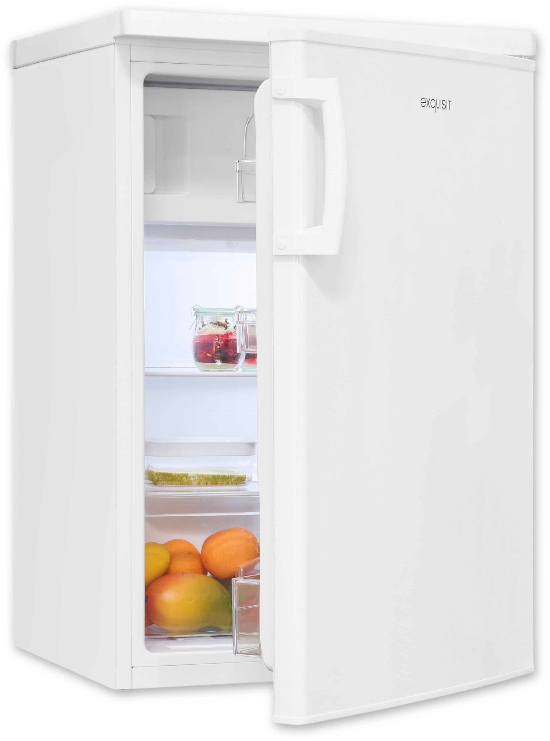 exquisit Kühlschrank »KS16-4-HE-040C weiss«, geräumige 4-Sterne-Gefrierfach