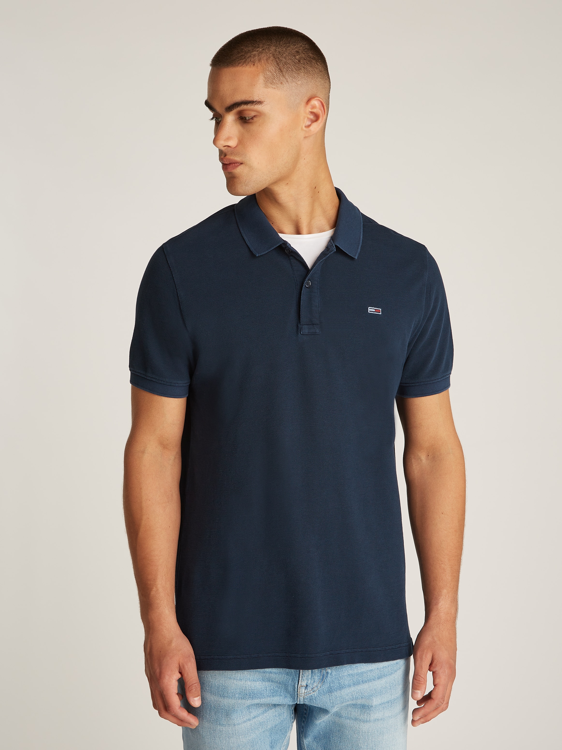 Poloshirt »TJM SLIM ESSENTIAL GD POLO SS«, mit Logostickerei