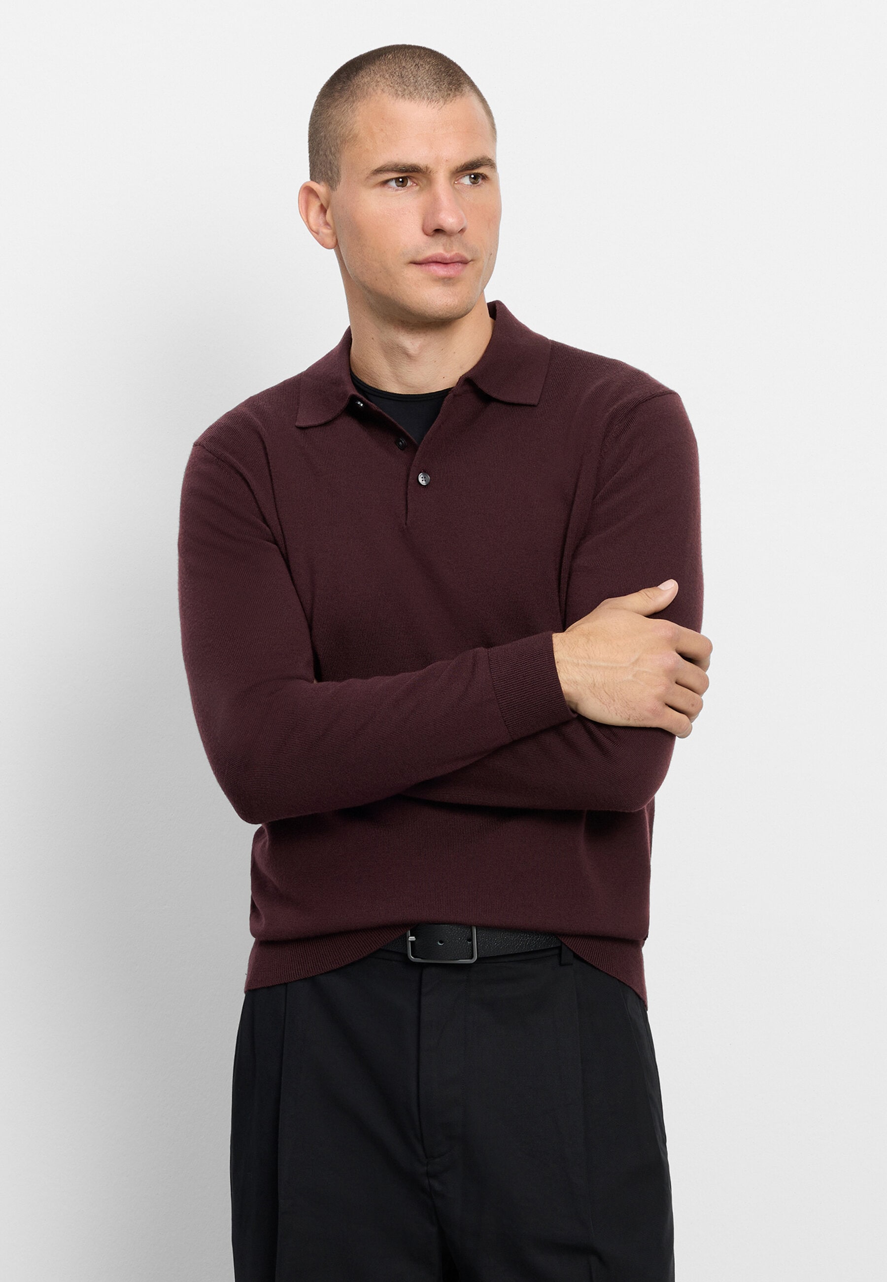 OLYMP "OLYMP Casual Strick, Polo langarm"