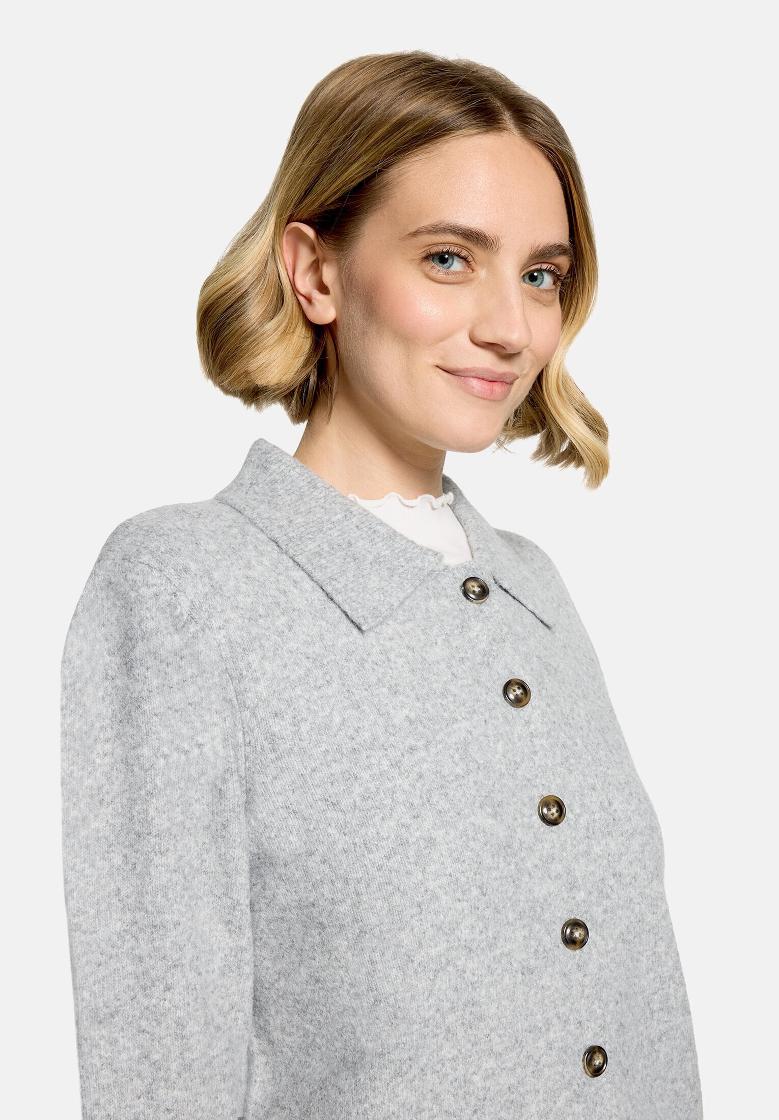 Cartoon Strickjacke »Damen mit Kragen« 1