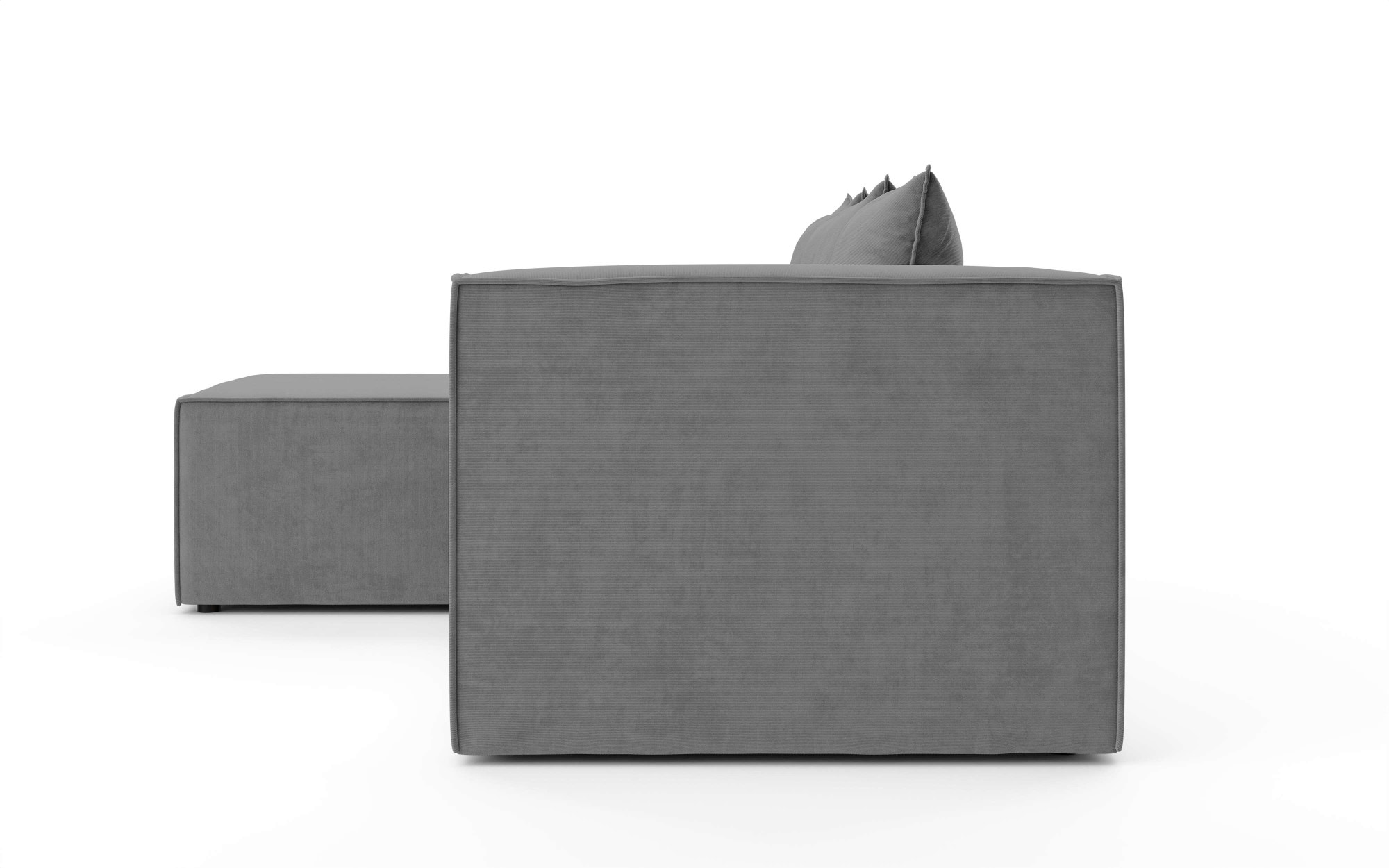 INOSIGN Ecksofa »LINCOLNVILLE mit Bettfunktion und Bettkasten, Maße B/H/T 244/76/150 cm«, L-Form mit Wellenunterfederung, Recamiere beidseitig montierbar