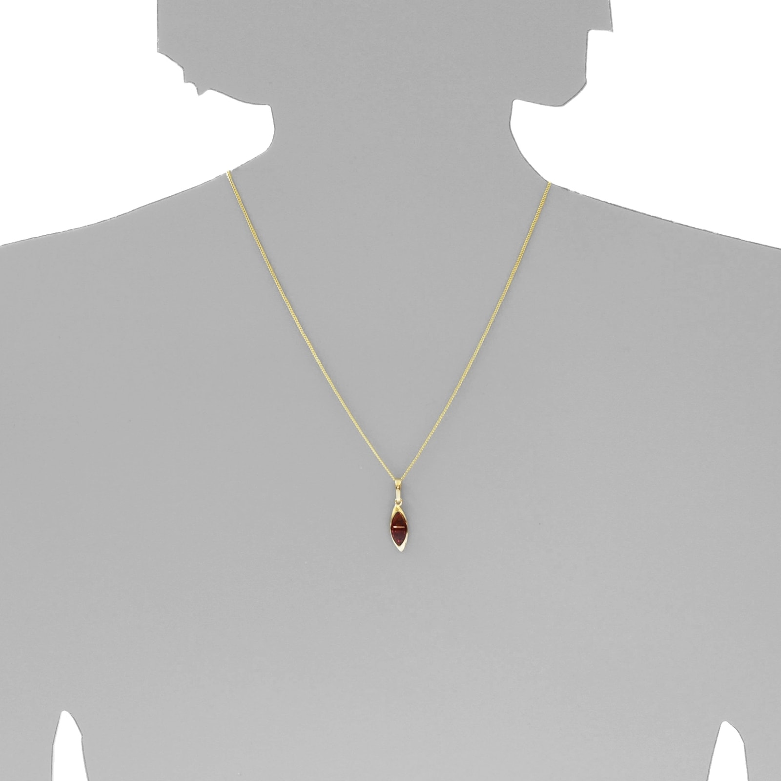 OSTSEE-SCHMUCK Kette mit Anhänger »- Tonje - Silber 925/000, vergoldet - Bernstein«