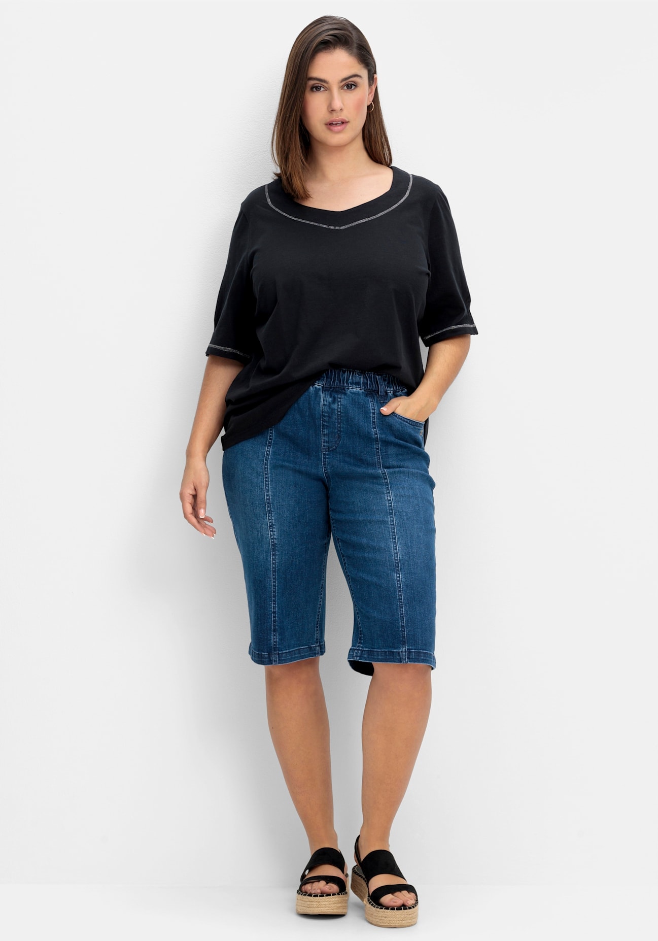 Sheego Jeansbermudas, (1 tlg.) günstig online kaufen