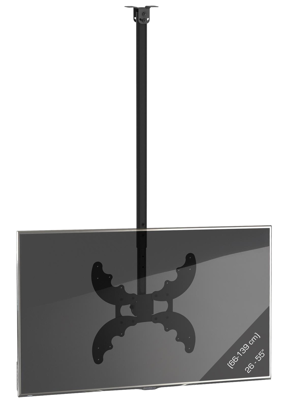 VCM TV-Deckenhalterung "TV Deckenhalterung B-DX 400 höhenverstellbar 52-70", schwarz, Gerätehalterungen