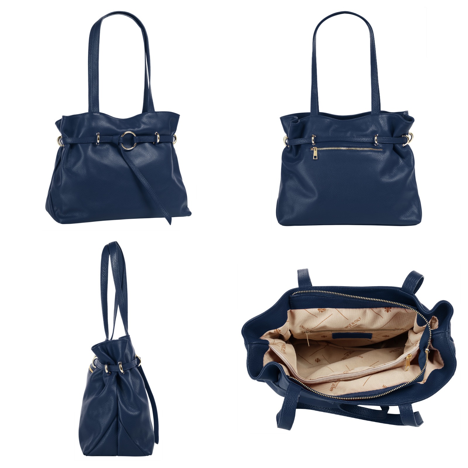 Thumbnail - Samantha Look Henkeltasche echt Leder, Made in Italy