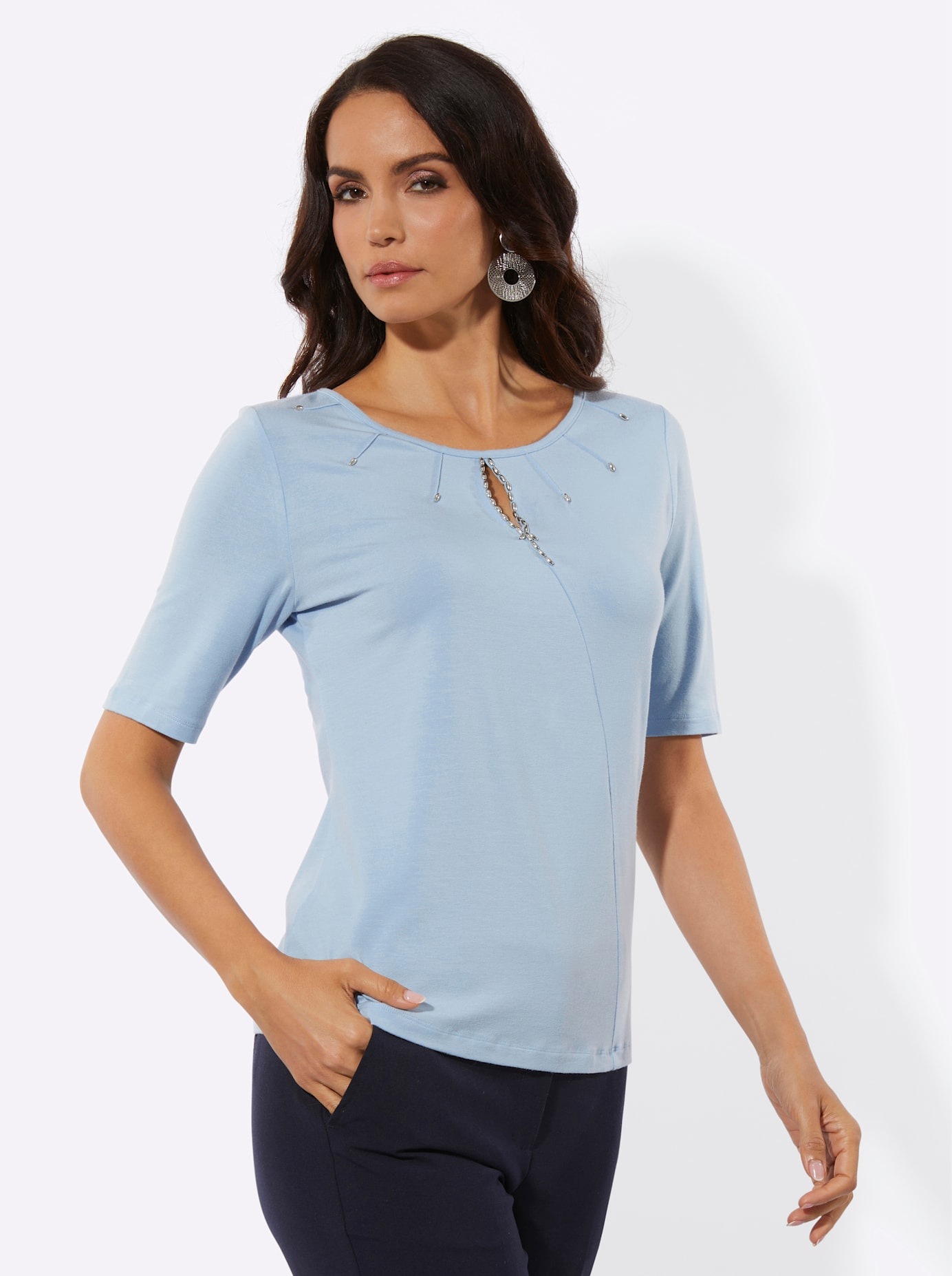 creation L Kurzarmshirt "Lyocell-Shirt" 1 tlg. tlg. günstig online kaufen