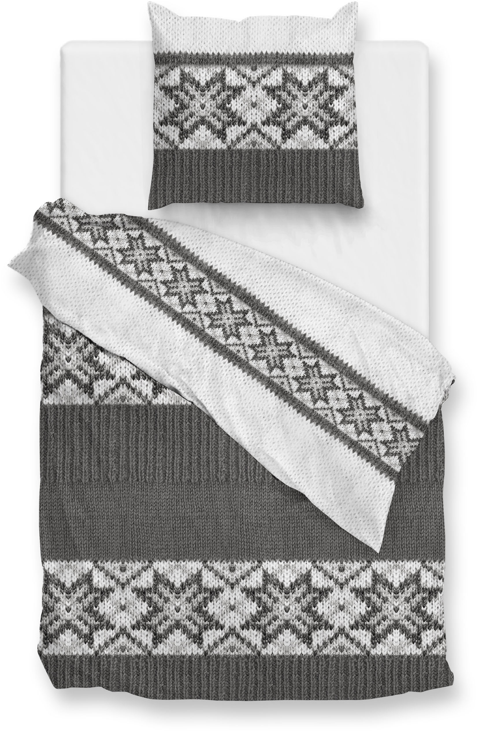 ZO HOME Bettwäsche "Zohome Bettwäsche Baumwolle-Flanell Anika" 2 Bettwäsche aus 100% Baumwolle, hochwertige Flanell, ab 135x200 cm.