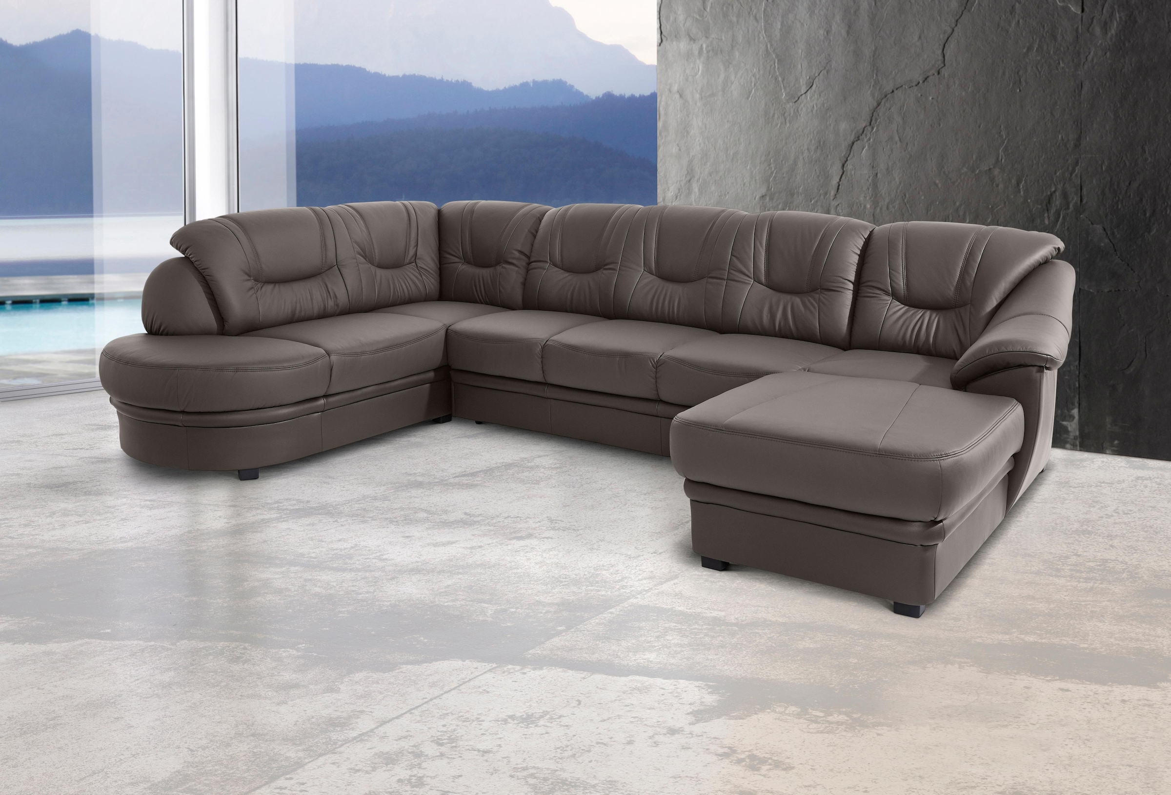 sit&more Wohnlandschaft "Savoni U-Form" wahlweise mit Schlaffunktion