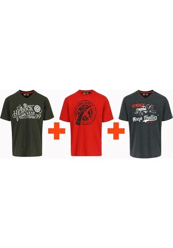 Herock Print-Shirt »3-Pack T-Shirts HEROCK Motive«, (Spar-Set, 3 tlg.), Limited... kaufen