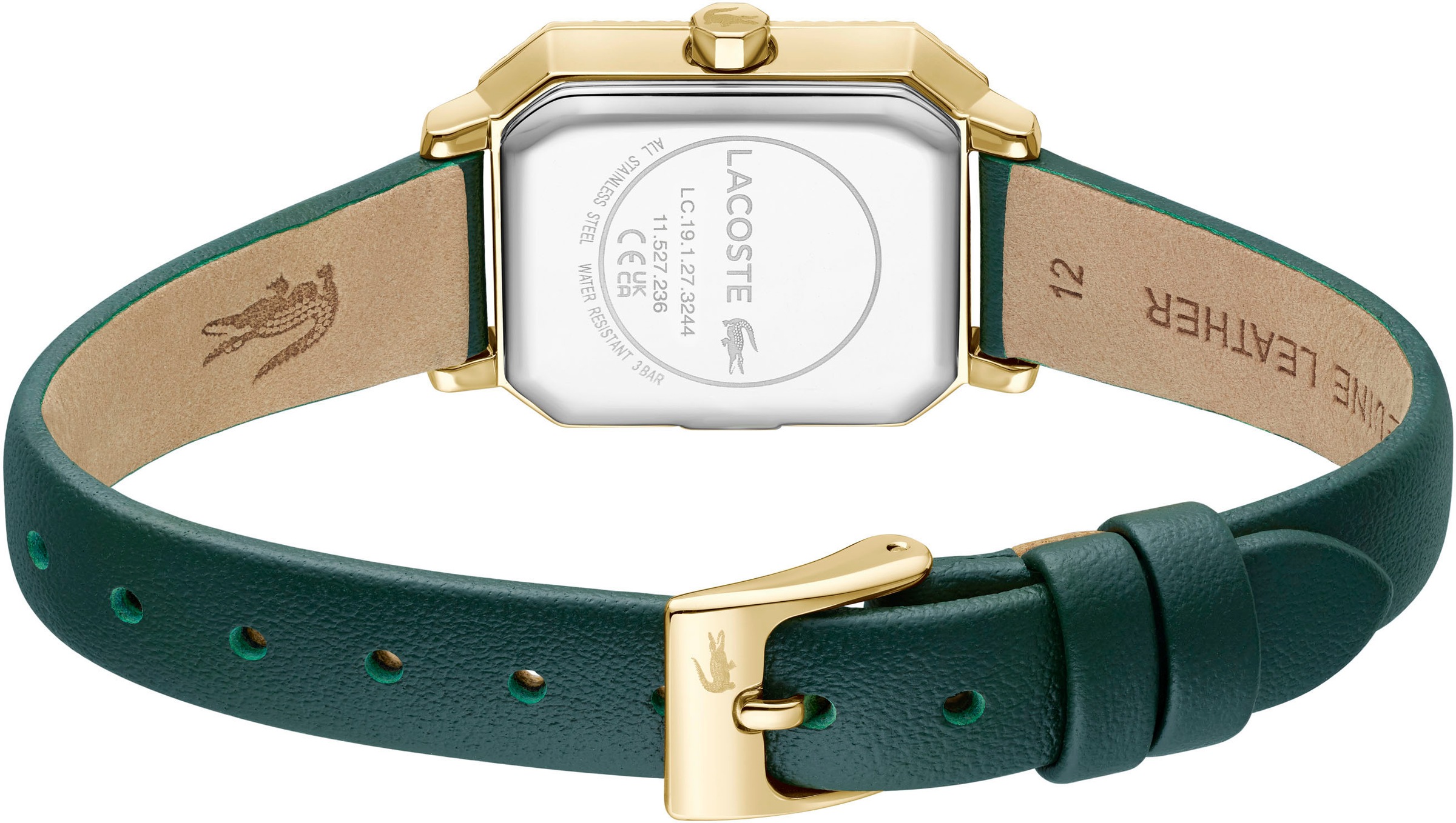 Lacoste Quarzuhr »LACOSTE PARISIENNE«, Armbanduhr, Damenuhr, Lederarmband, analog