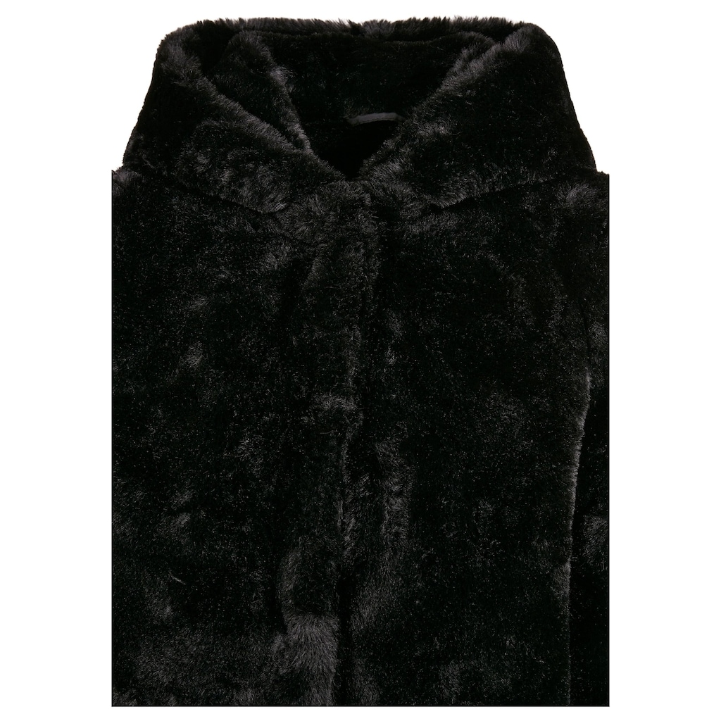 URBAN CLASSICS Winterjacke »Damen Girls Hooded Teddy Coat«, (1 St.), mit Kapuze