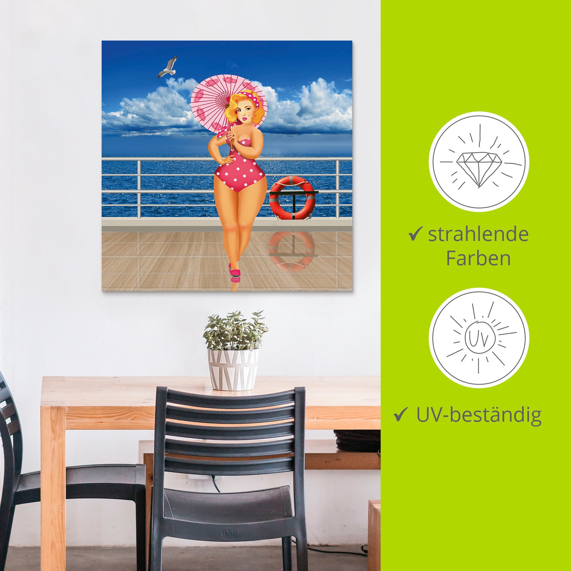 Artland Wandbild »Pin-Up Girl«, Bilder von Frauen, (1 St.), als Alubild, Outdoorbild in verschied. Größen