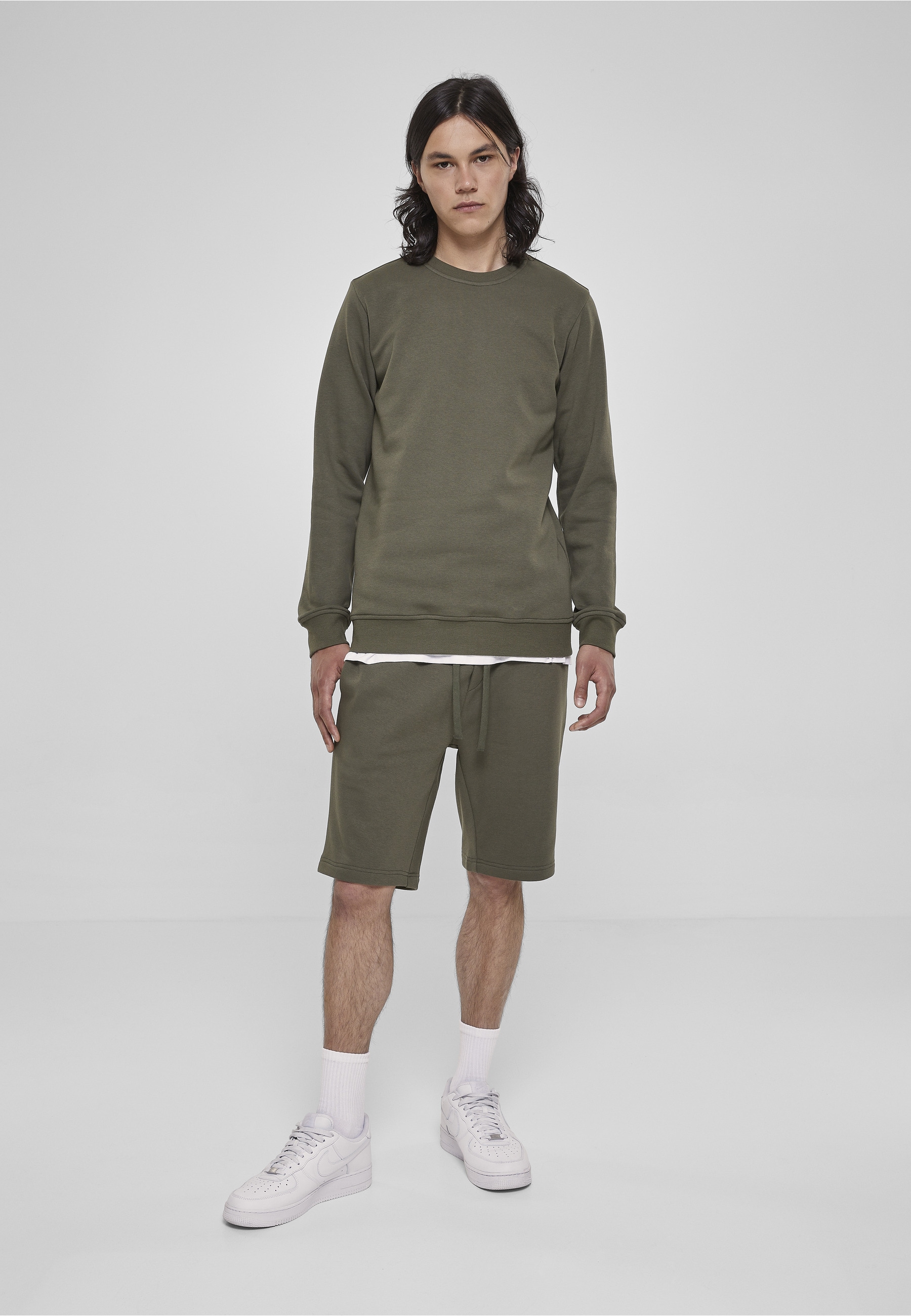 URBAN CLASSICS Sweater »Urban Classics Herren Basic Terry Crew«, 1 Stk.

