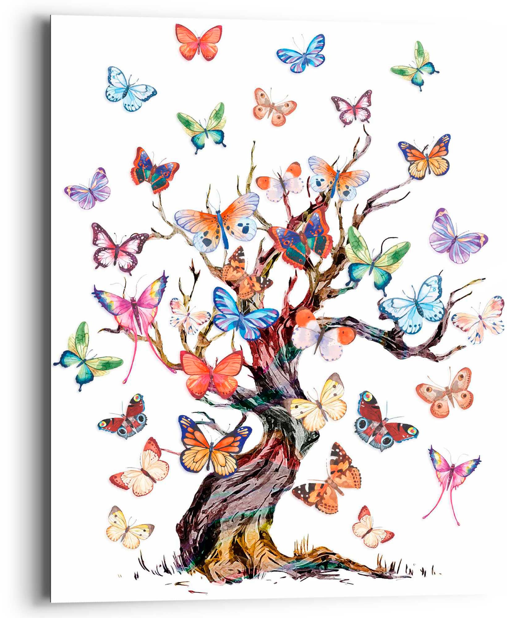 Deco-Panel »Schmetterling Baum«