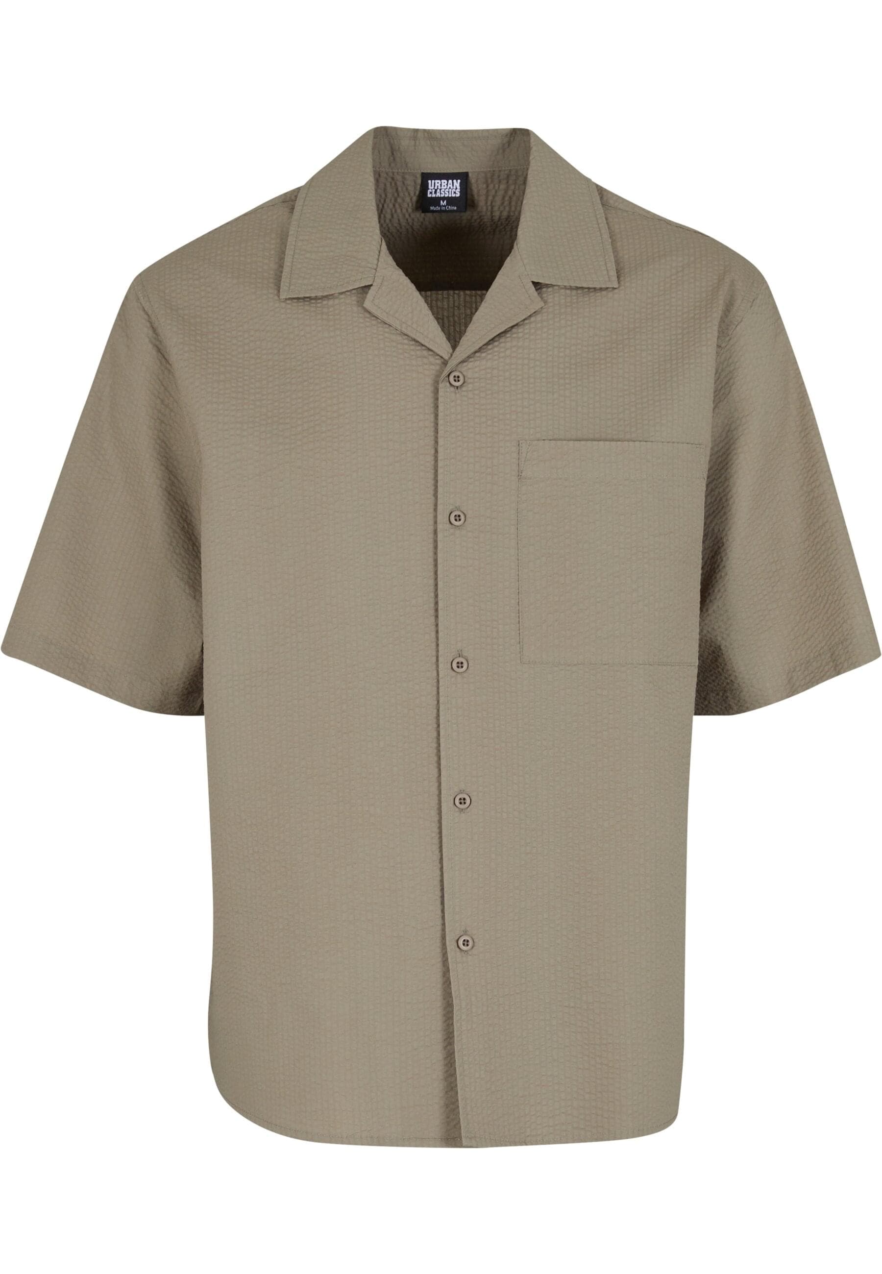 URBAN CLASSICS Langarmhemd "Urban Classics Herren Relaxed Seersucker Short günstig online kaufen