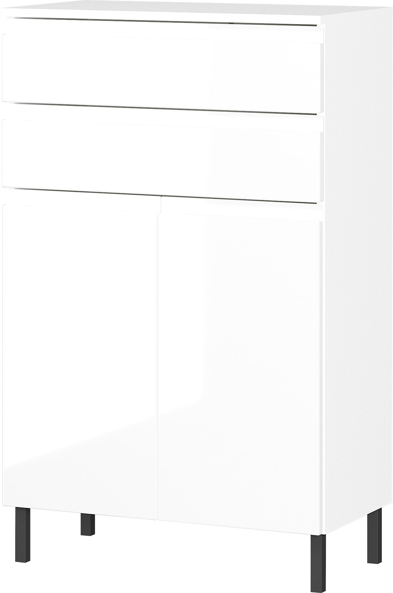 Breite BAUR »Scantic«, Türdämpfer Türen, 2 Badezimmerschrank, bestellen 2 cm, Badkommode | 60 GERMANIA Schubkästen,