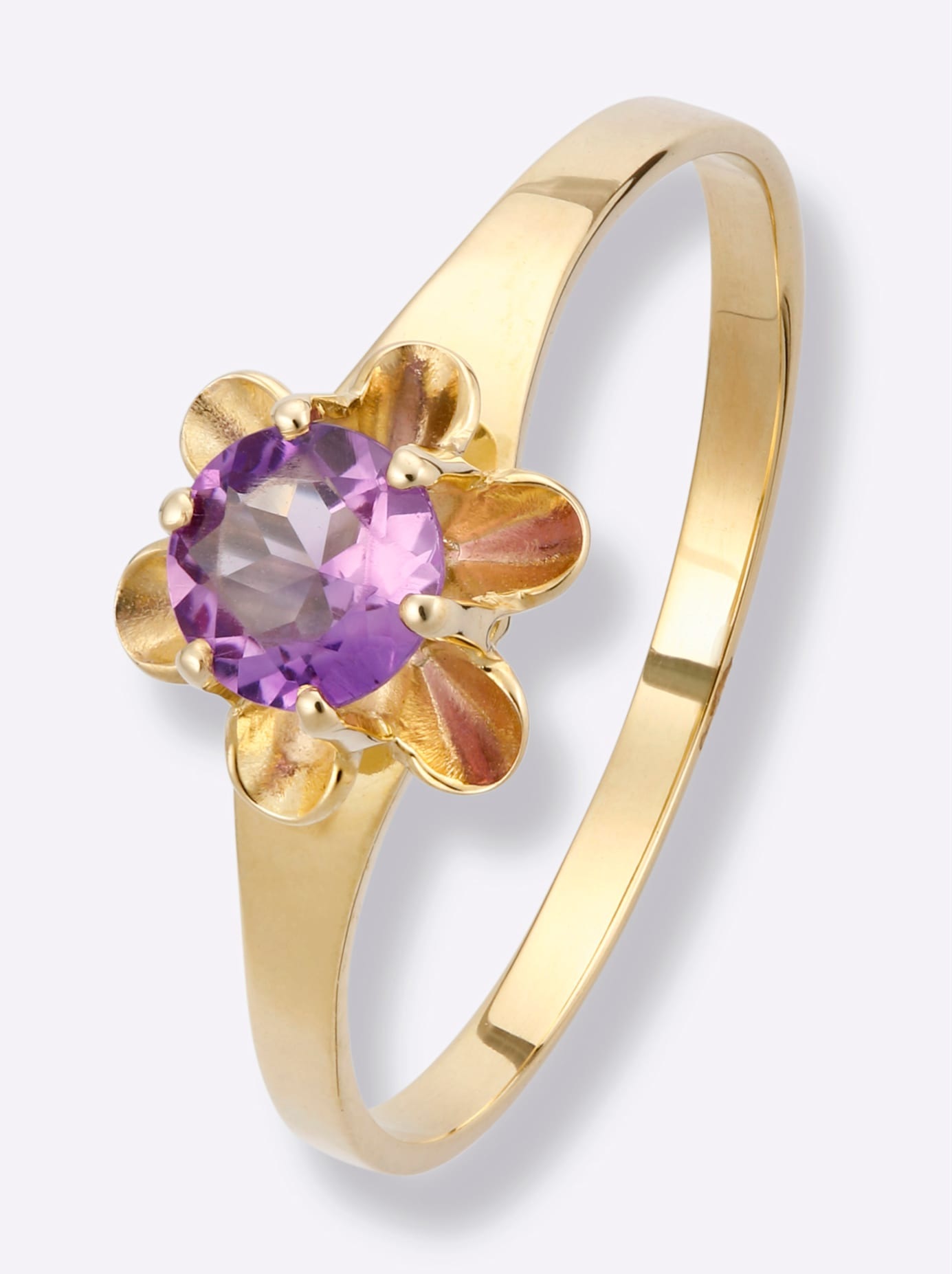 Fingerring LADY Gr. 17, gold (gelbgold 375), Fingerringe, Damen, 17, Gold Metall, Gold, Metall, Fingerring 5