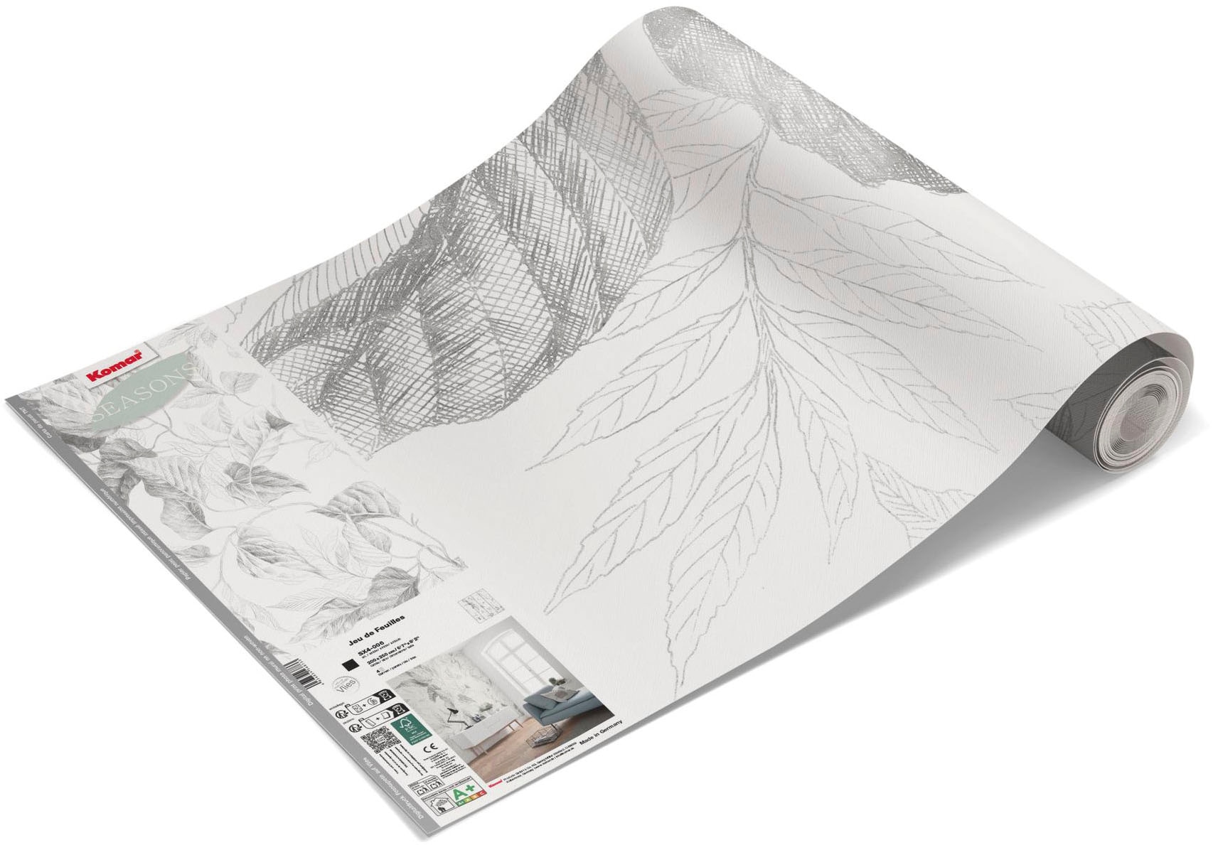 Komar Fototapete »Vlies Fototapete - Jeu de Feuilles - Größe 200 x 250 cm« Motiv | bedruckt glatt