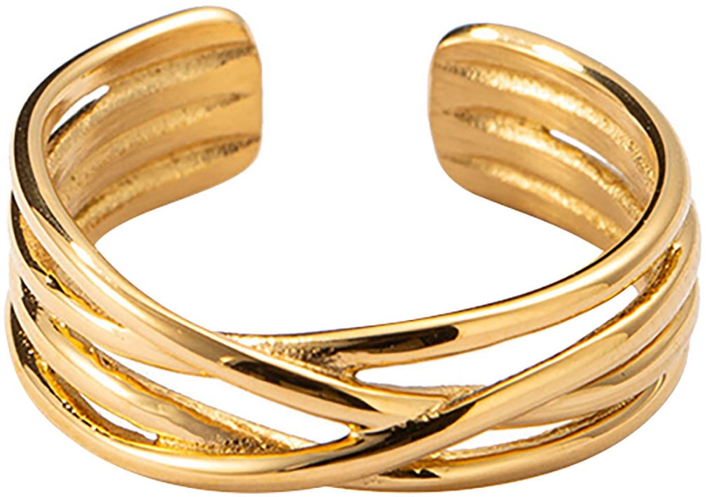 Firetti Ring-Set »Multipack Schmuck Geschenk Damenring verschlungen«, (Set, 3 tlg.), Made in Germany