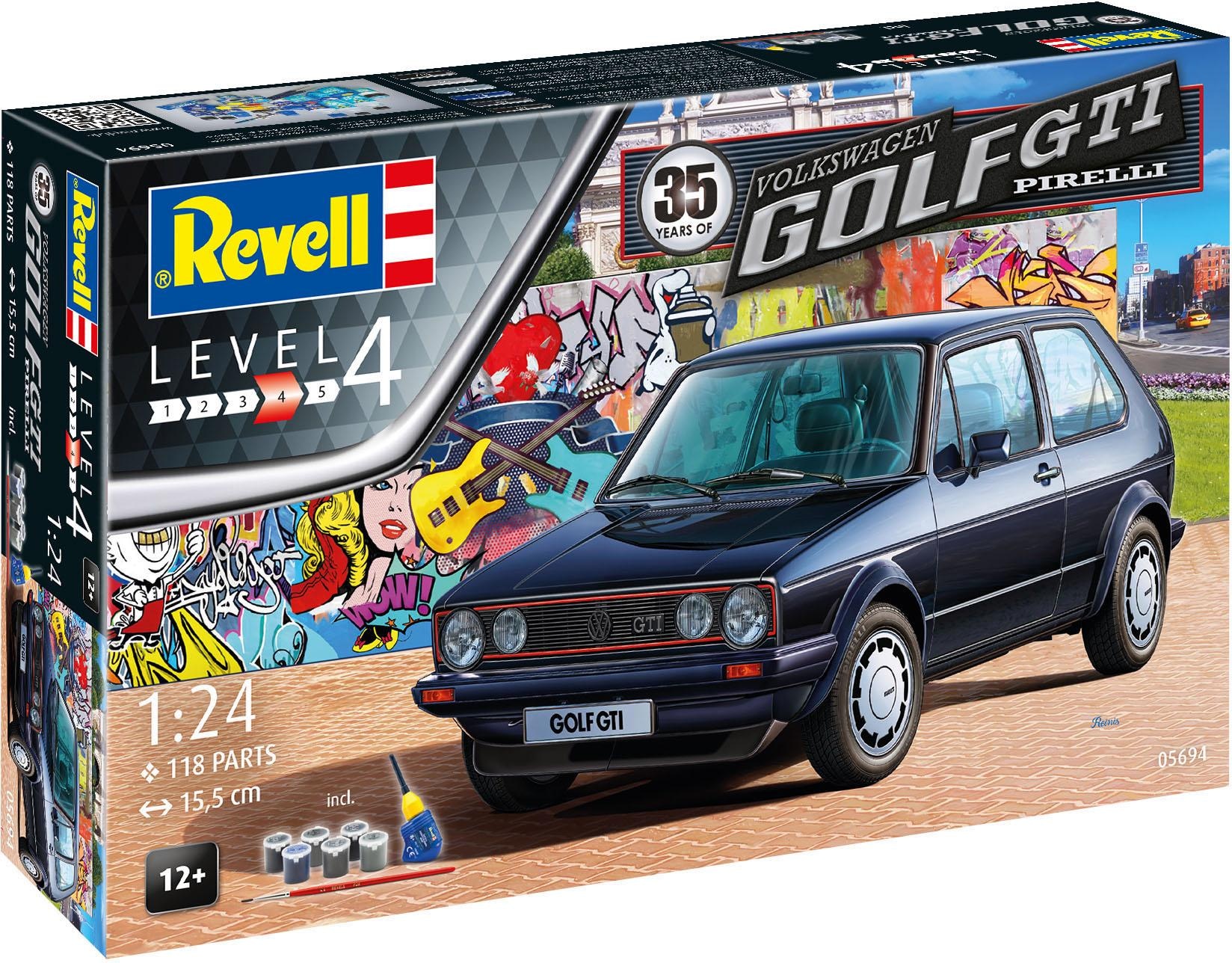 Revell® Modellbausatz »Model Set 35 Jahre VW Golf GTI Pirelli«, (Set), 1:24, Made in Europe