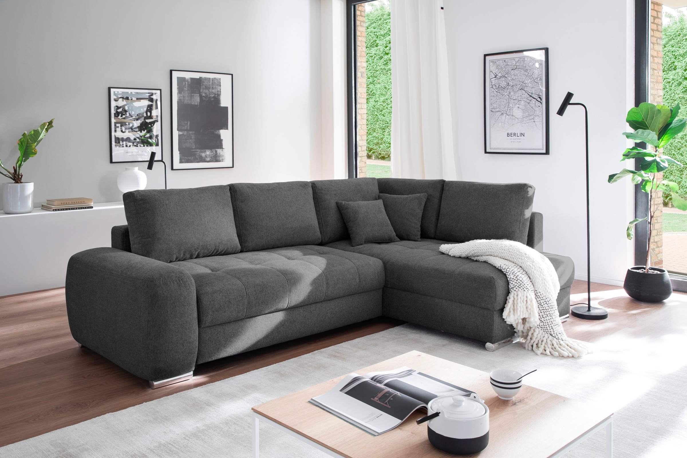 Mr. Couch Ecksofa "Mykonos, L-Form, Dauerschläfer" mit DuraSpring-Taschenfe günstig online kaufen