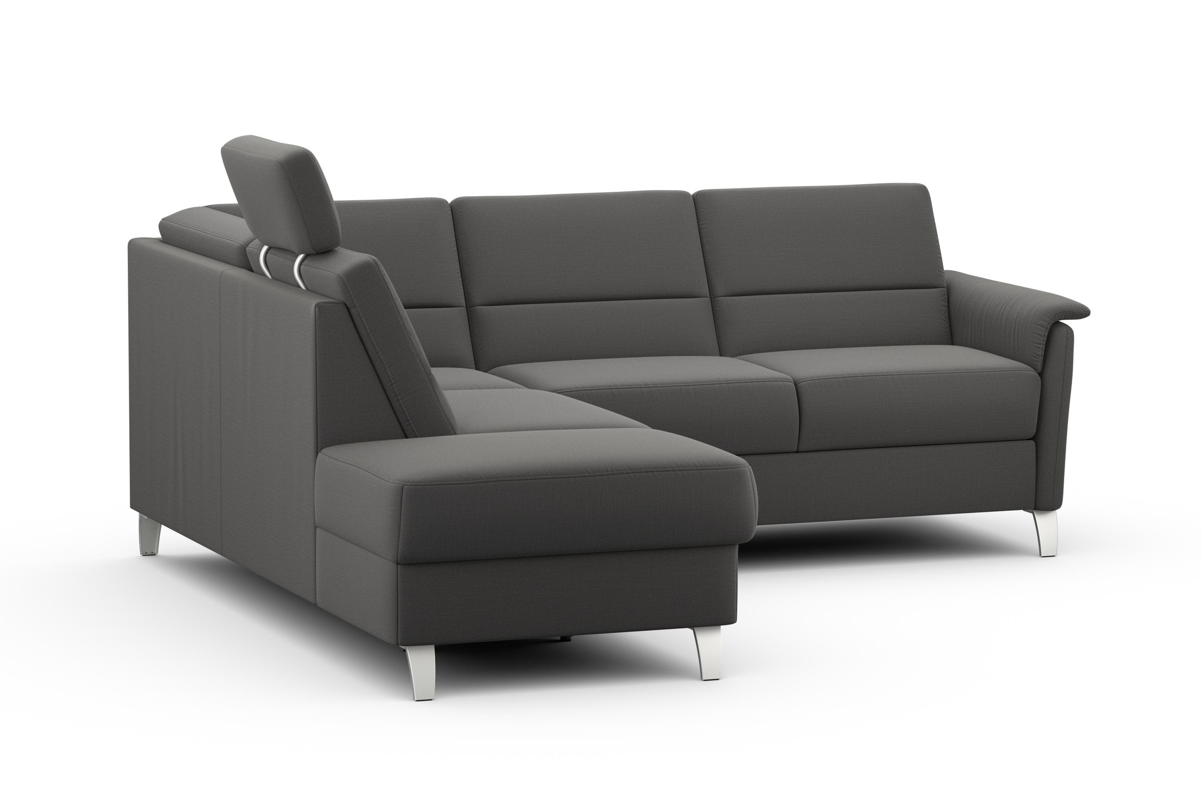 sit&more Ecksofa »Palmera L-Form«, Federkern, wahlweise mit Bettfunktion und mit/ohne Stauraum