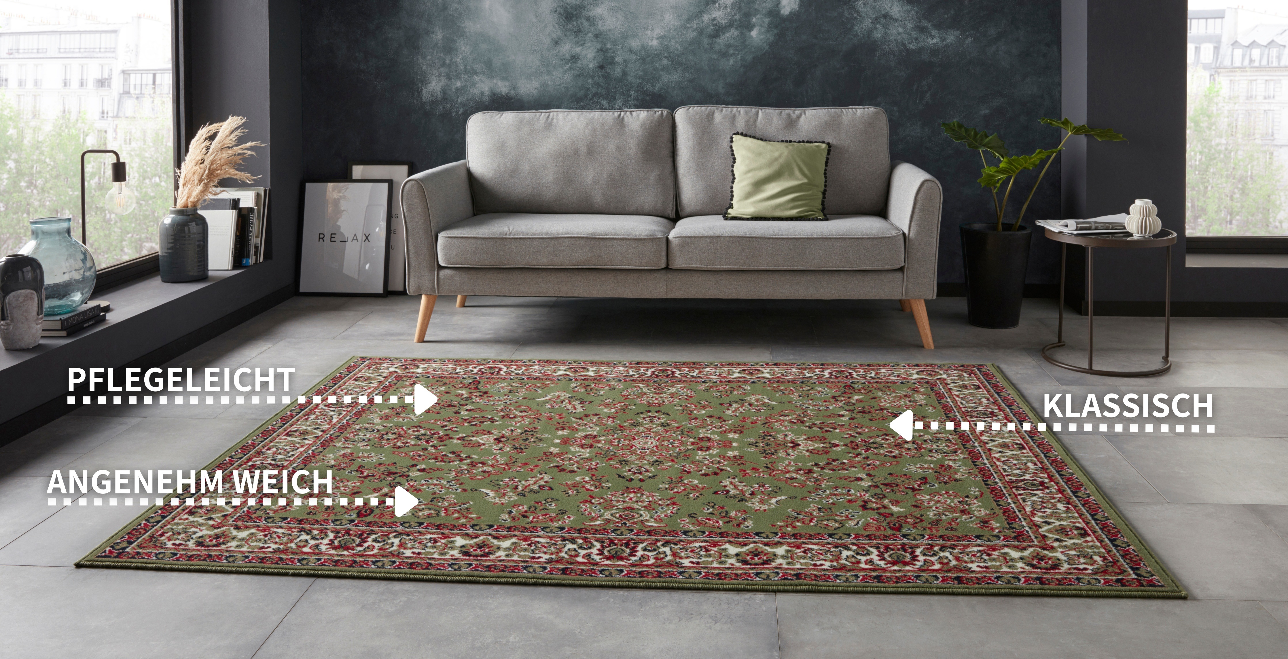 Thumbnail - HANSE Home Teppich "Halton" rechteckig 8 mm Höhe Kurzflor, Orient-Optik, mit Bordüre, Läufer, pflegeleicht, gekettelt