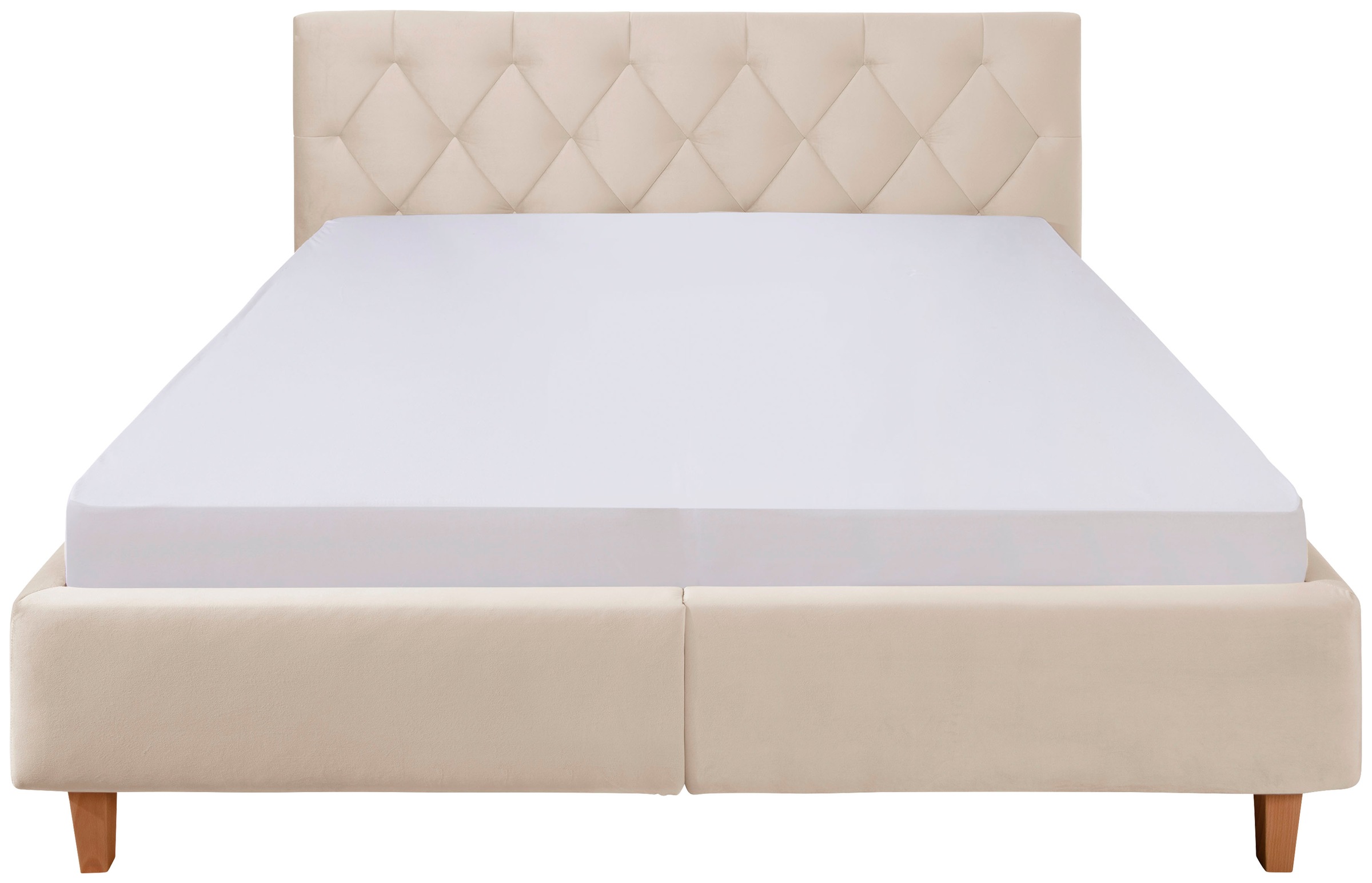 Thumbnail - Home affaire Polsterbett "Sunley 100" Kreuzsteppung, Kopfteilhöhe 102 cm, ohne oder mit Matratze/Lattenrost