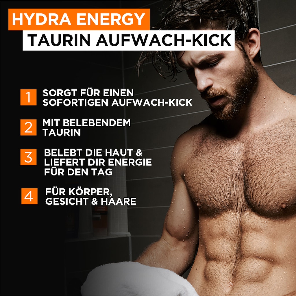 L'ORÉAL PARIS MEN EXPERT Duschgel »Hydra Energy Taurin«, (Packung, 6 tlg.)