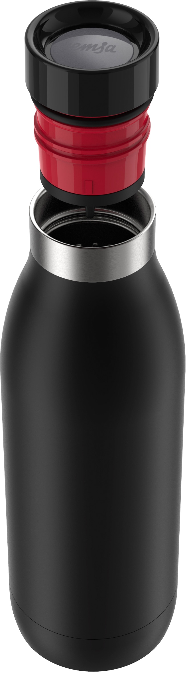Emsa Trinkflasche »Bludrop Color«, (1 tlg.), Edelstahl, Quick-Press Deckel, 12h  warm/24h kühl, spülmaschinenfest | BAUR | Trinkflaschen