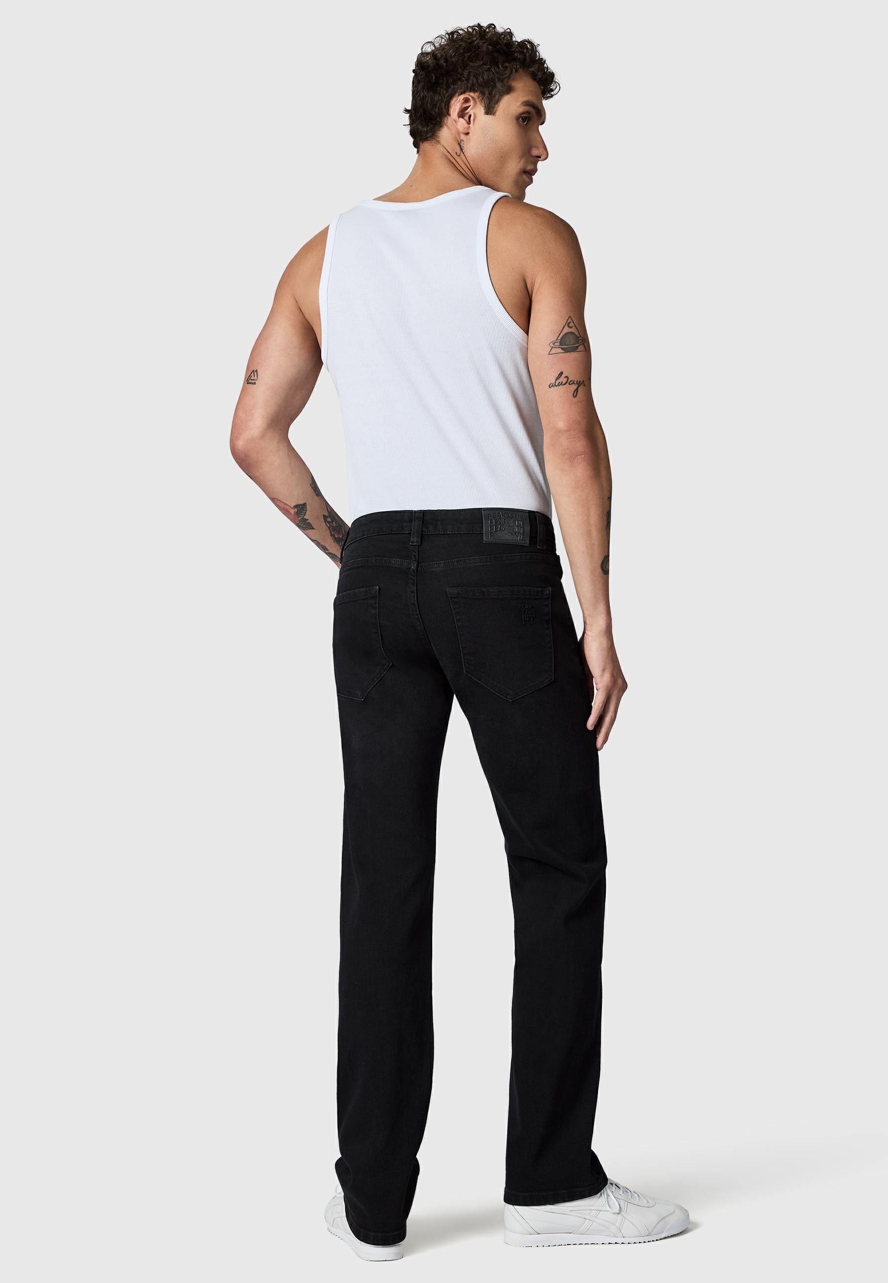 PEAK TIME Straight-Jeans »Orbis« Herren Jeans mit Logoprägung